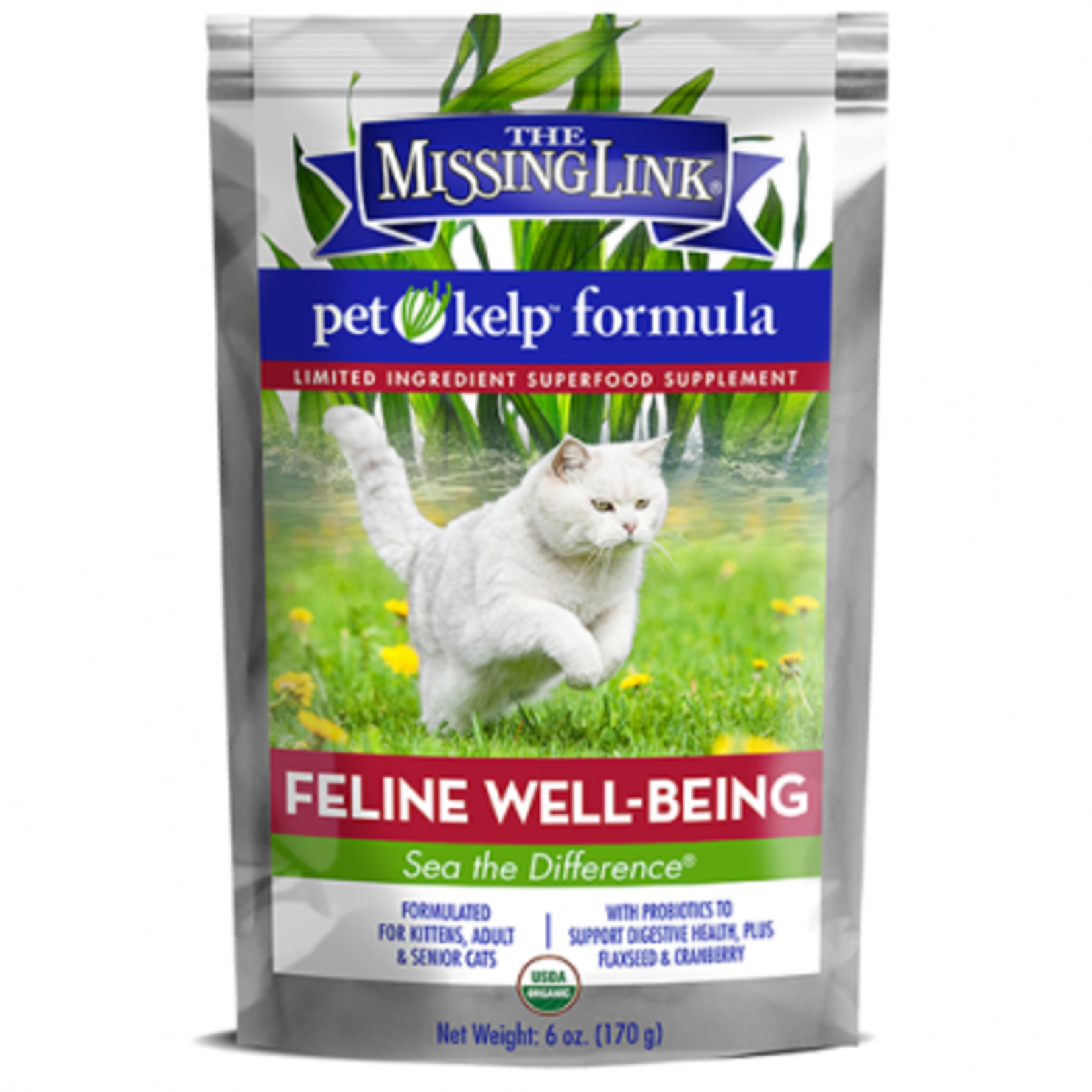 Missing Link Pet Kelp - Well-Being Formula - Organic Limited Ingredients - Superfood Supplement - 6 oz