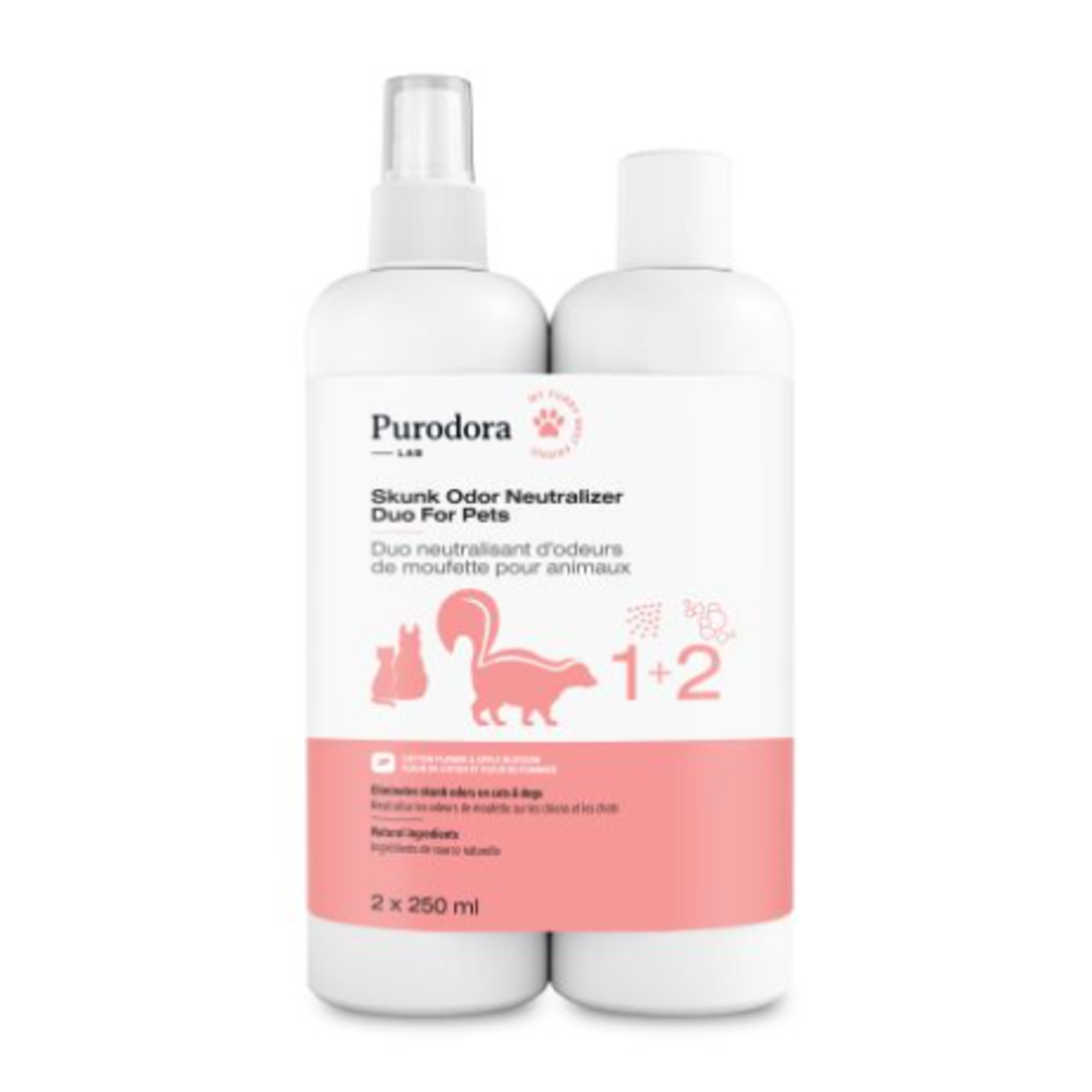 Purodora Lab Duo Shampoing & neutralisant d'odeurs de moufette - 2 x 250 ml