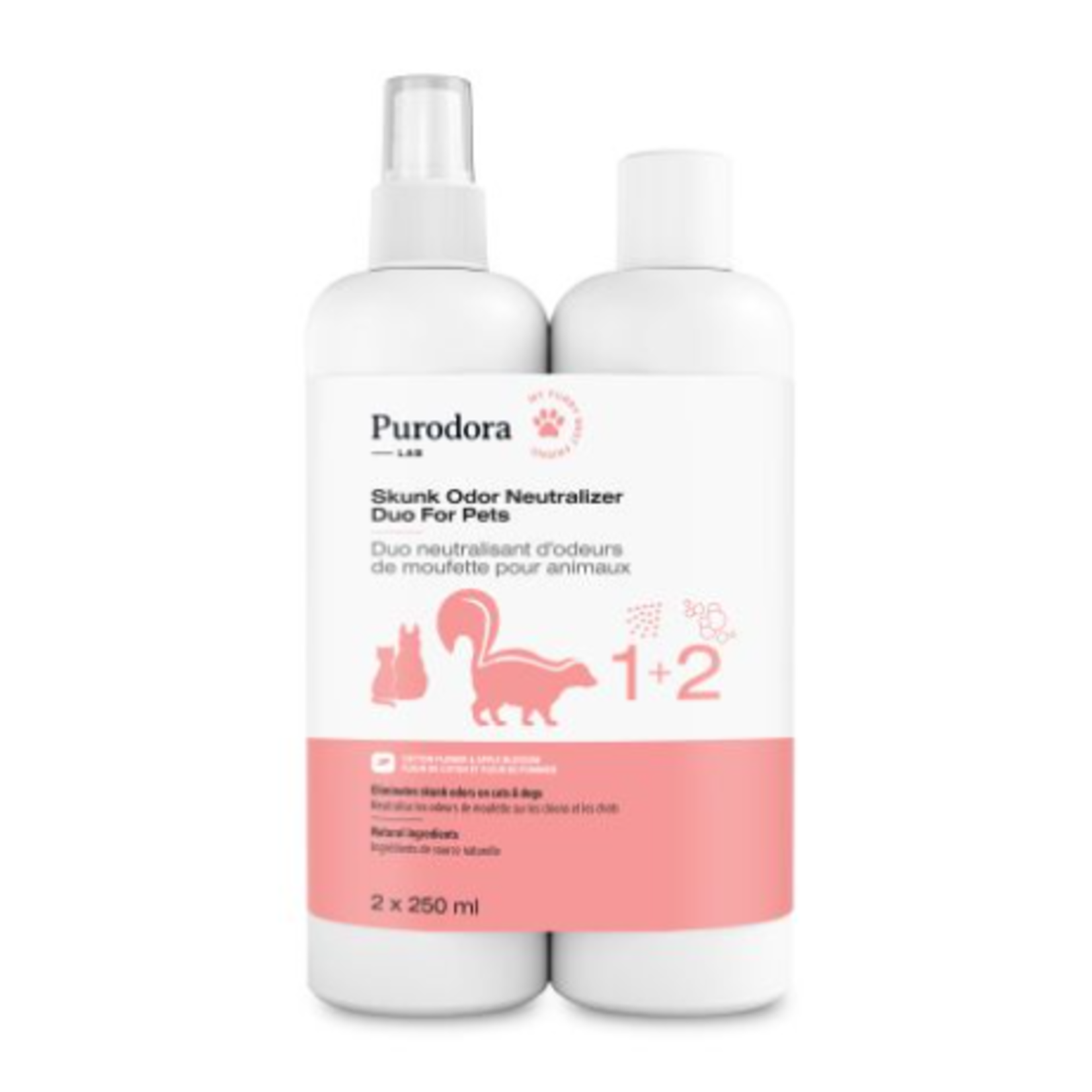 Purodora Lab Duo Shampoo & Skunk Odor Neutralizer - 2 x 250 ml