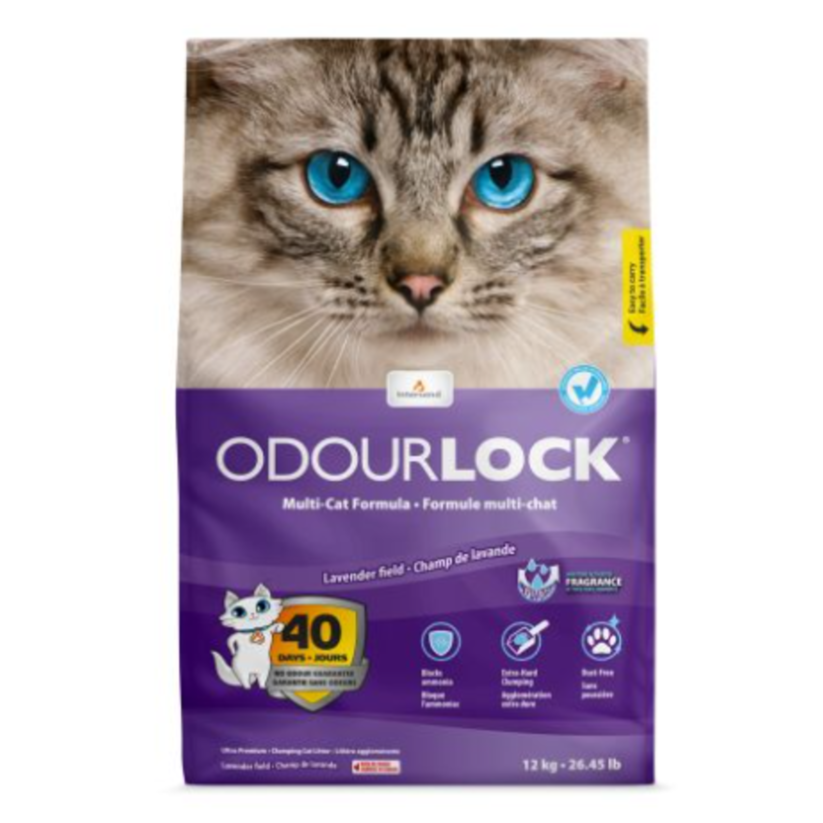Intersand Odourlock - Clumping Litter - Lavender - 12 Kg
