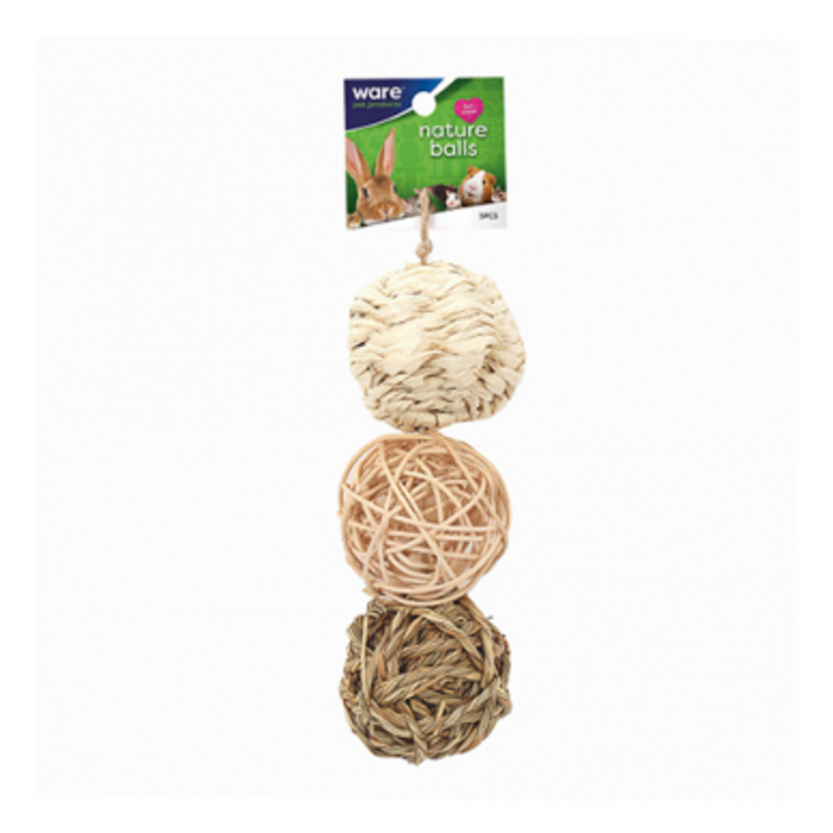 Ware Pet Balles naturelles - Paquet économique - Paquet de 3