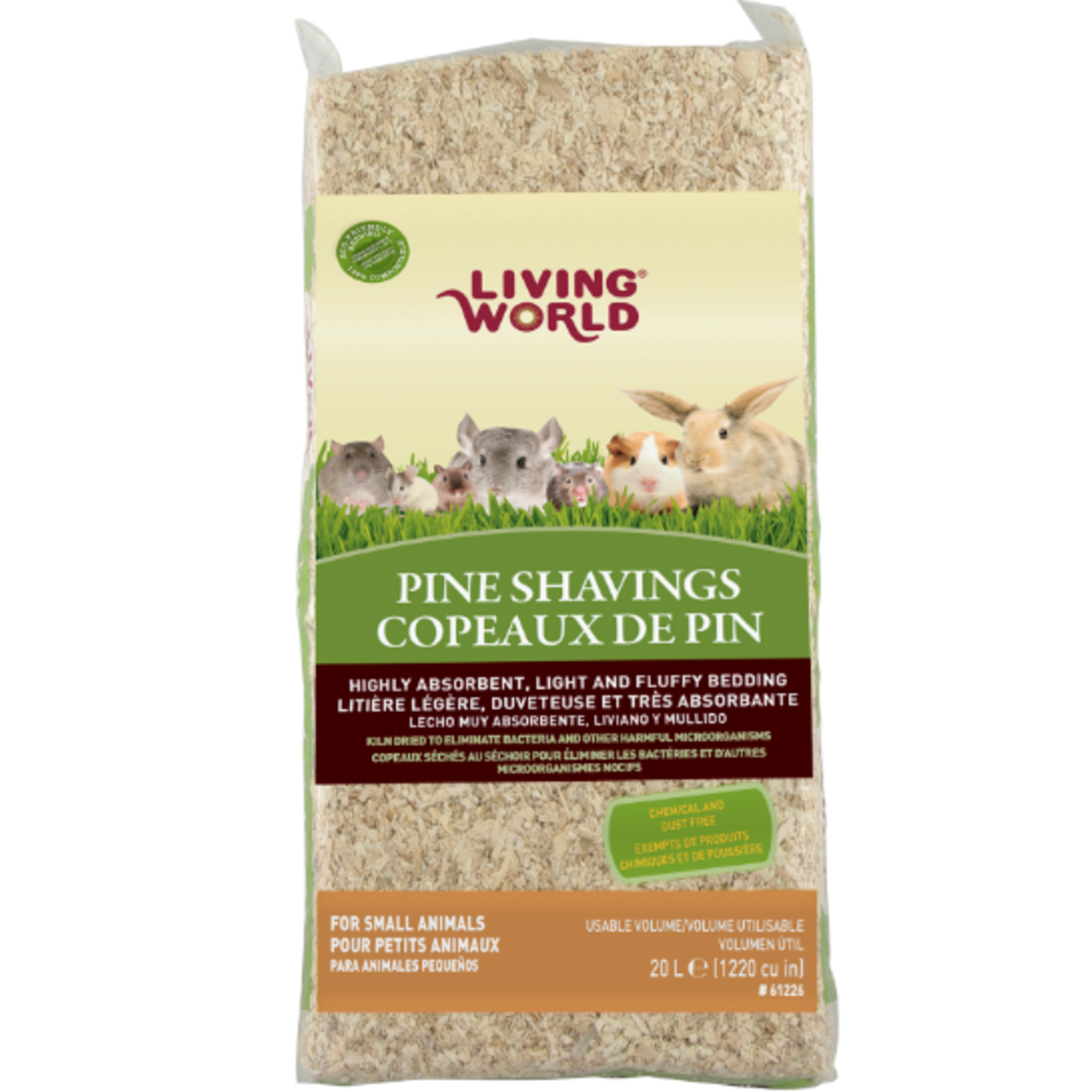 Living World Pine Shavings - 20 L