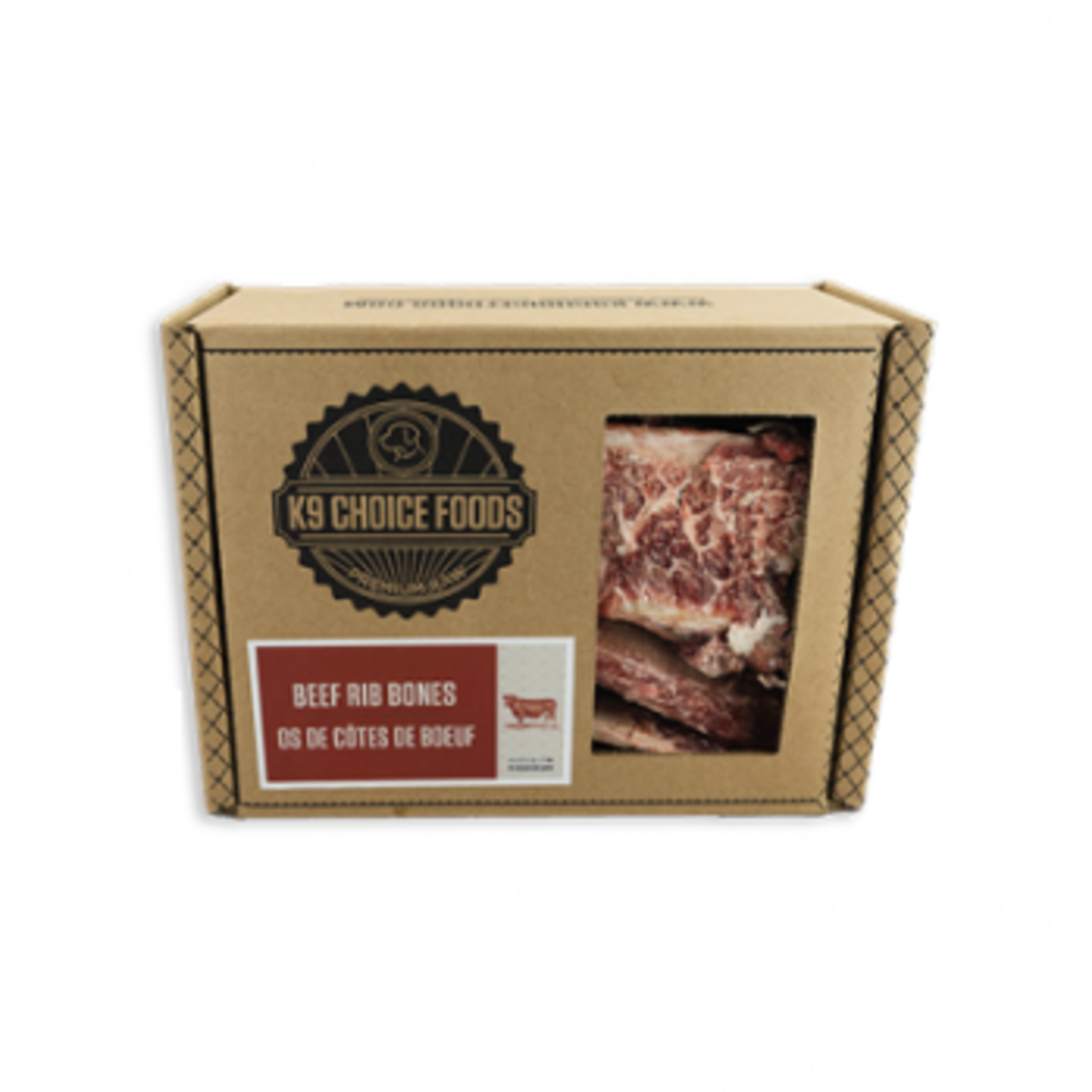K9 Choice Os de côtes de bœuf - Congelés - 3 lbs