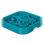 Messy Mutts Dog Interactive Slow Feeder - 2 Cups - Blue