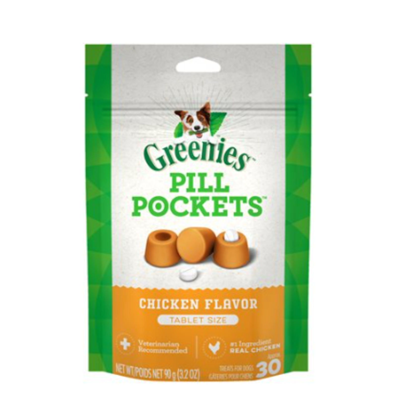 Greenies Poches à pilules - Chien - Poulet - 3,2 oz