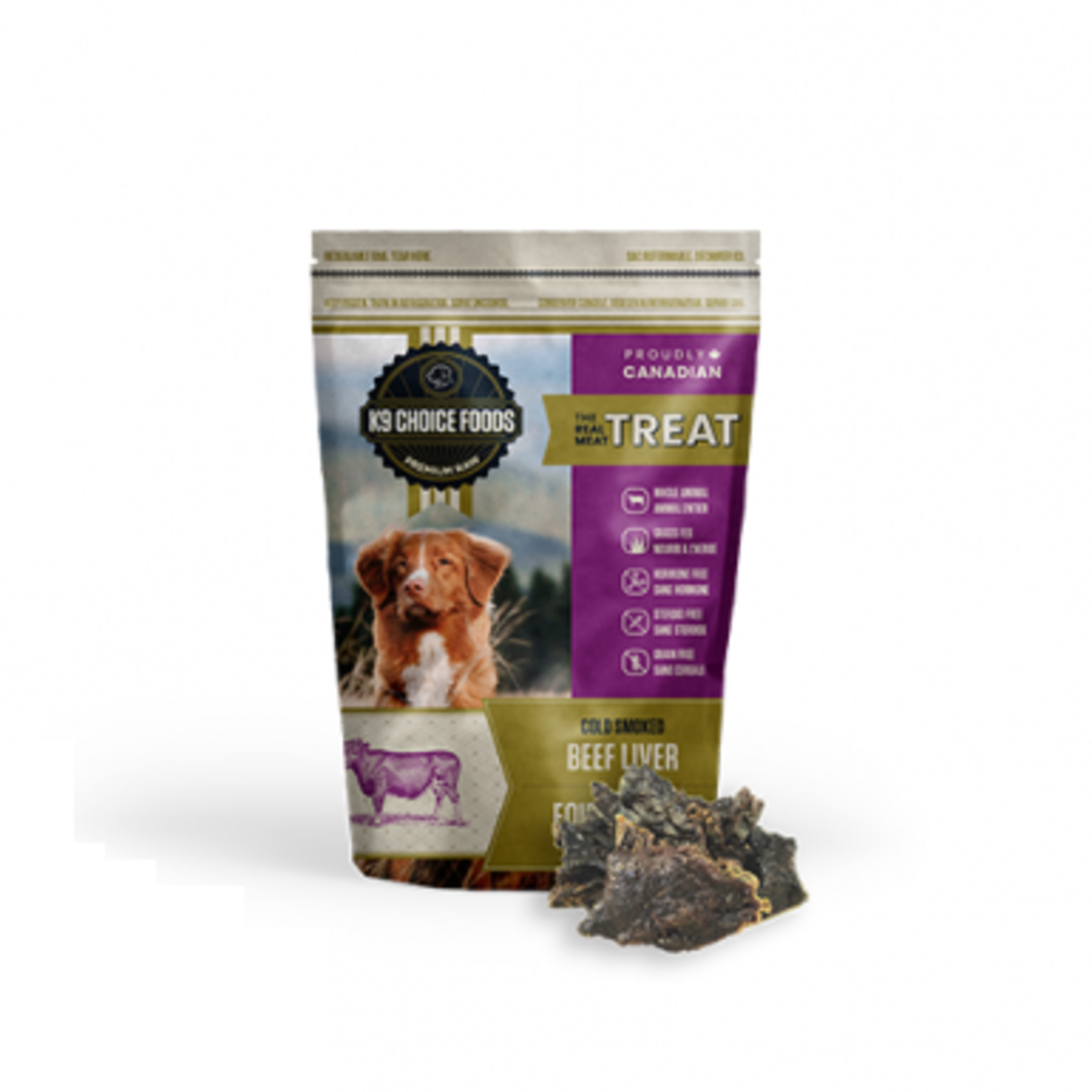 K9 Choice Real Meat Treats - Cold Smoked Liver - Frozen - For dogs