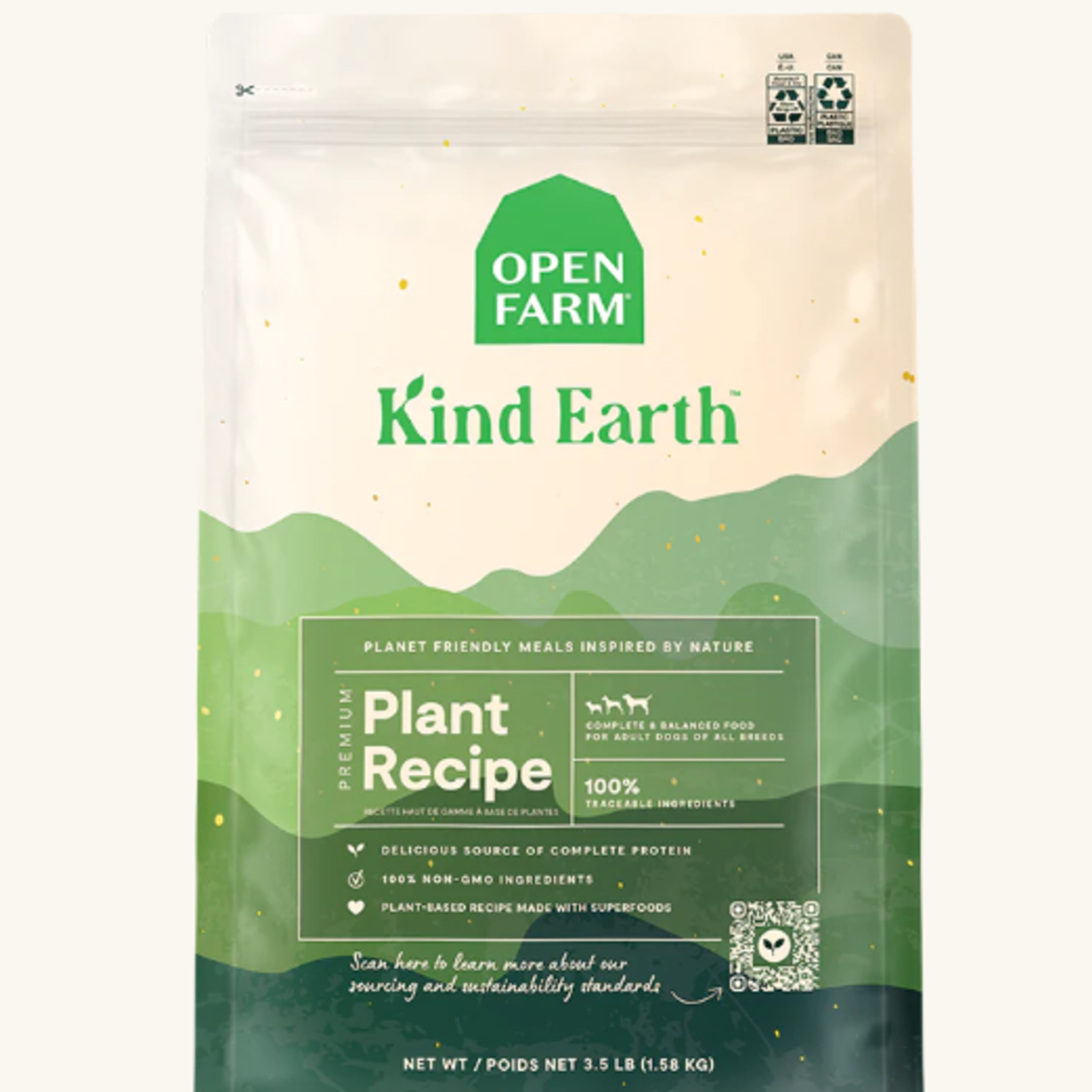 Open Farm Kind Earth - Croquettes végétales de qualité supérieure - 20 lbs