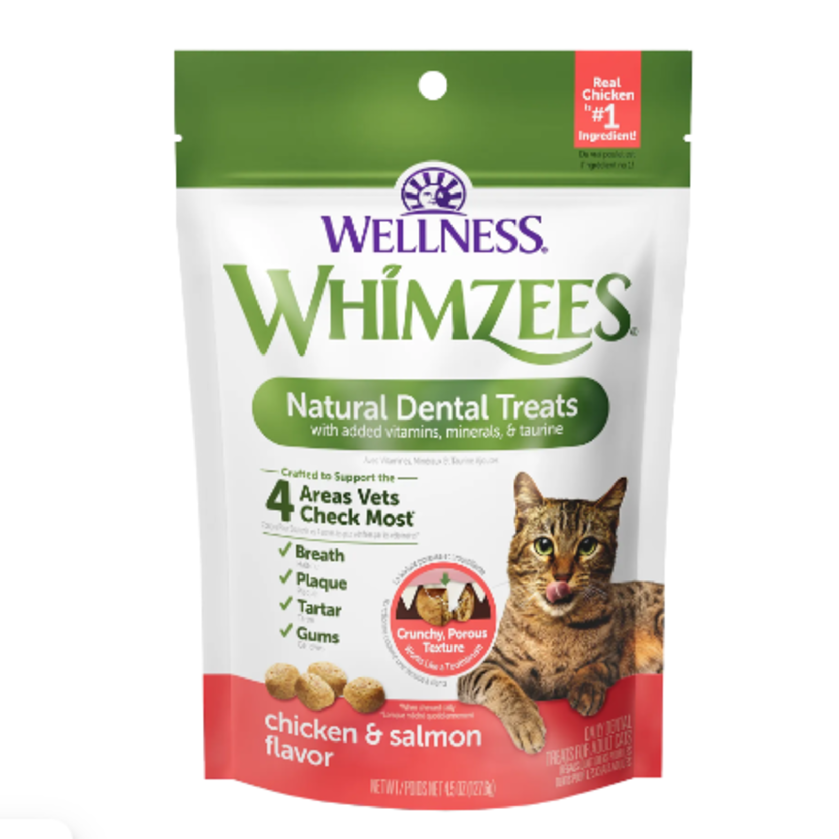 Whimzees Natural Cat Dental - Treats - Chicken & Salmon