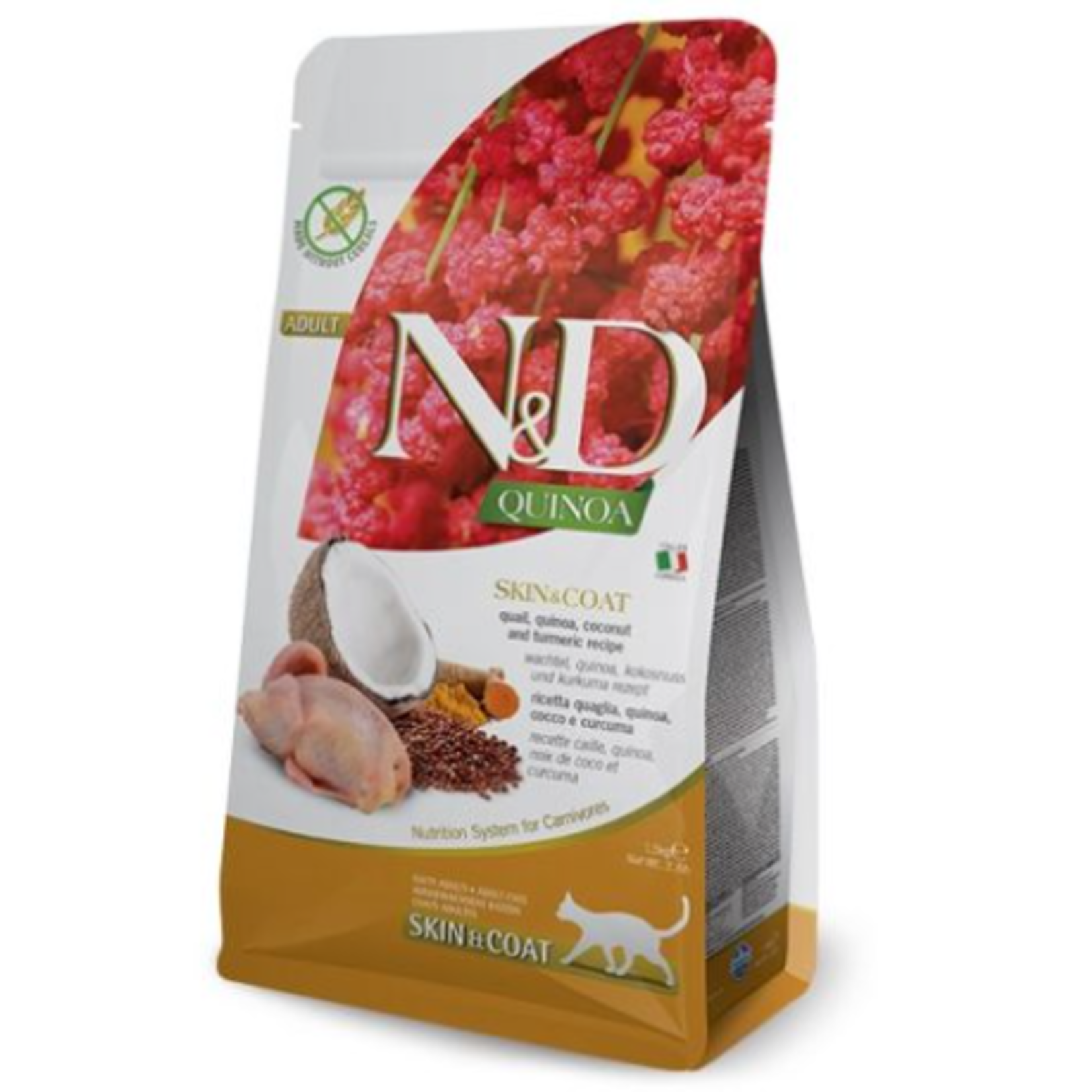 Farmina N&D Quinoa - Peau et pelage - Sans G - Caille - 11 lb