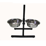 Hunter Brand Adjustable H Support -  2 Bowls with relief - 2.8 L