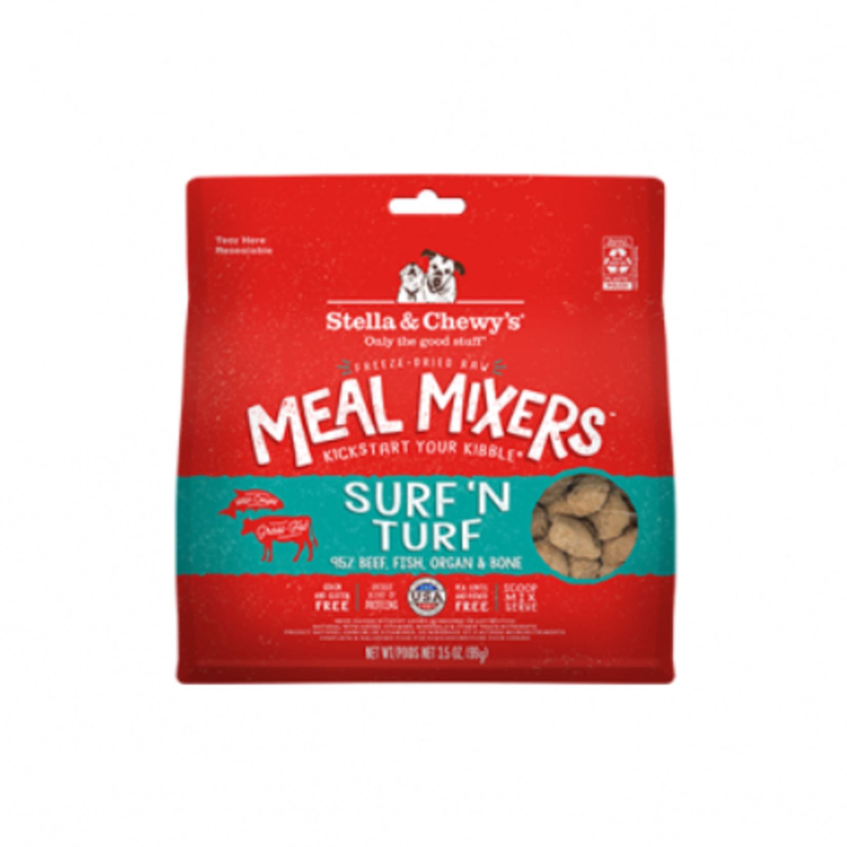 Stella & Chewy s Surf & Turf - Meal Mixers - Freeze Dried - Dogs - 3.5 oz