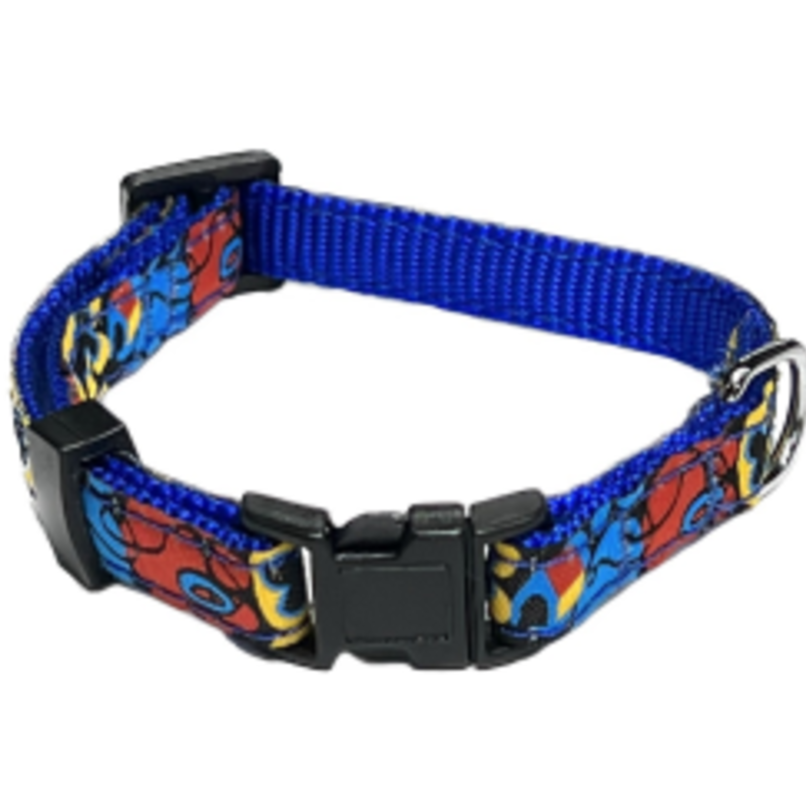 Hunter Brand Adjustable Nylon Collar - Clip type - Bone/Multi