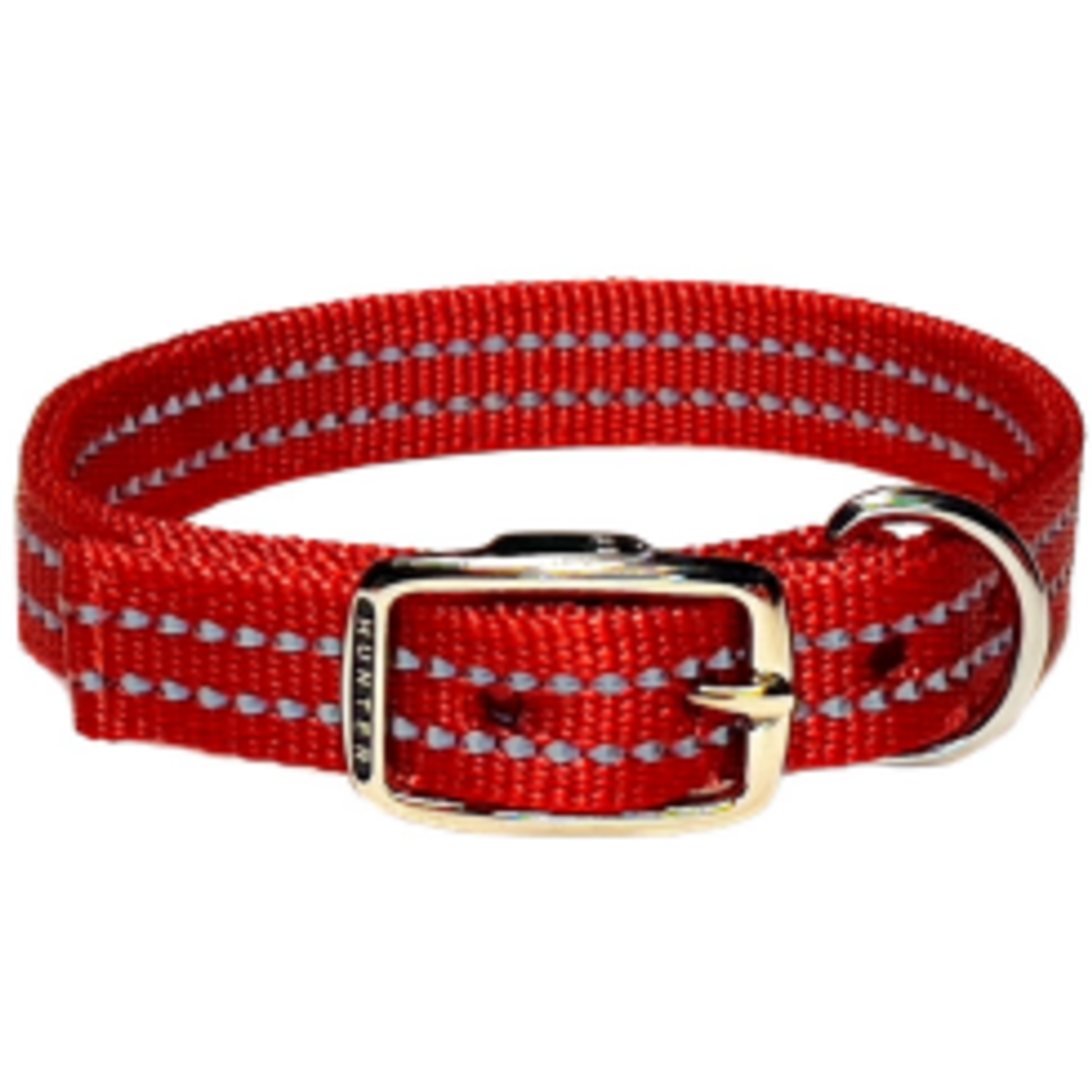 Hunter Brand Double Nylon Collar With "D" End - Red