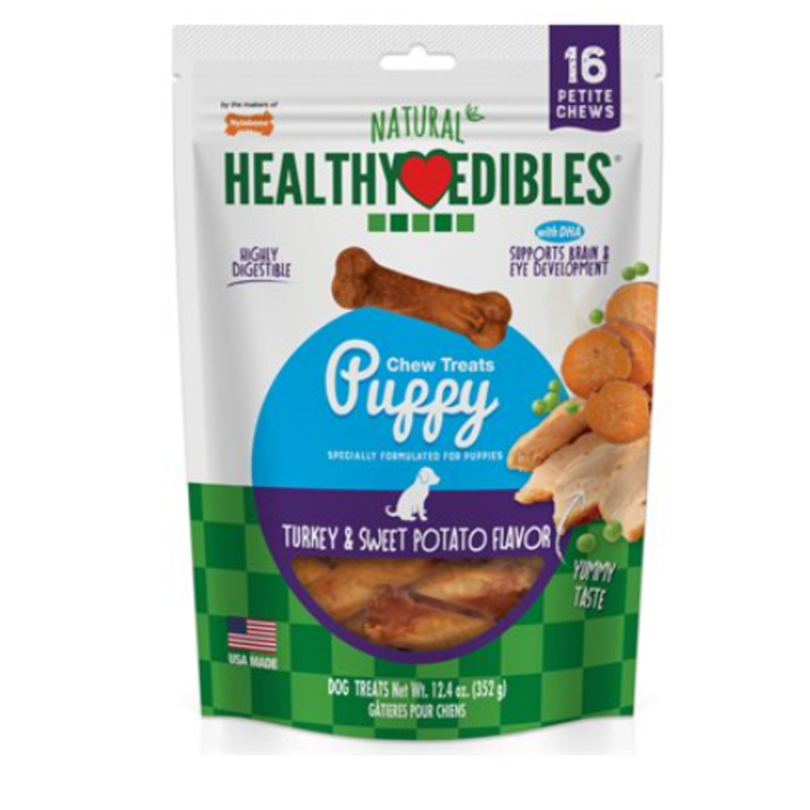 Nylabone Healthy Edibles - Puppy - Turkey & Sweet Potato - Pack of 16 Small