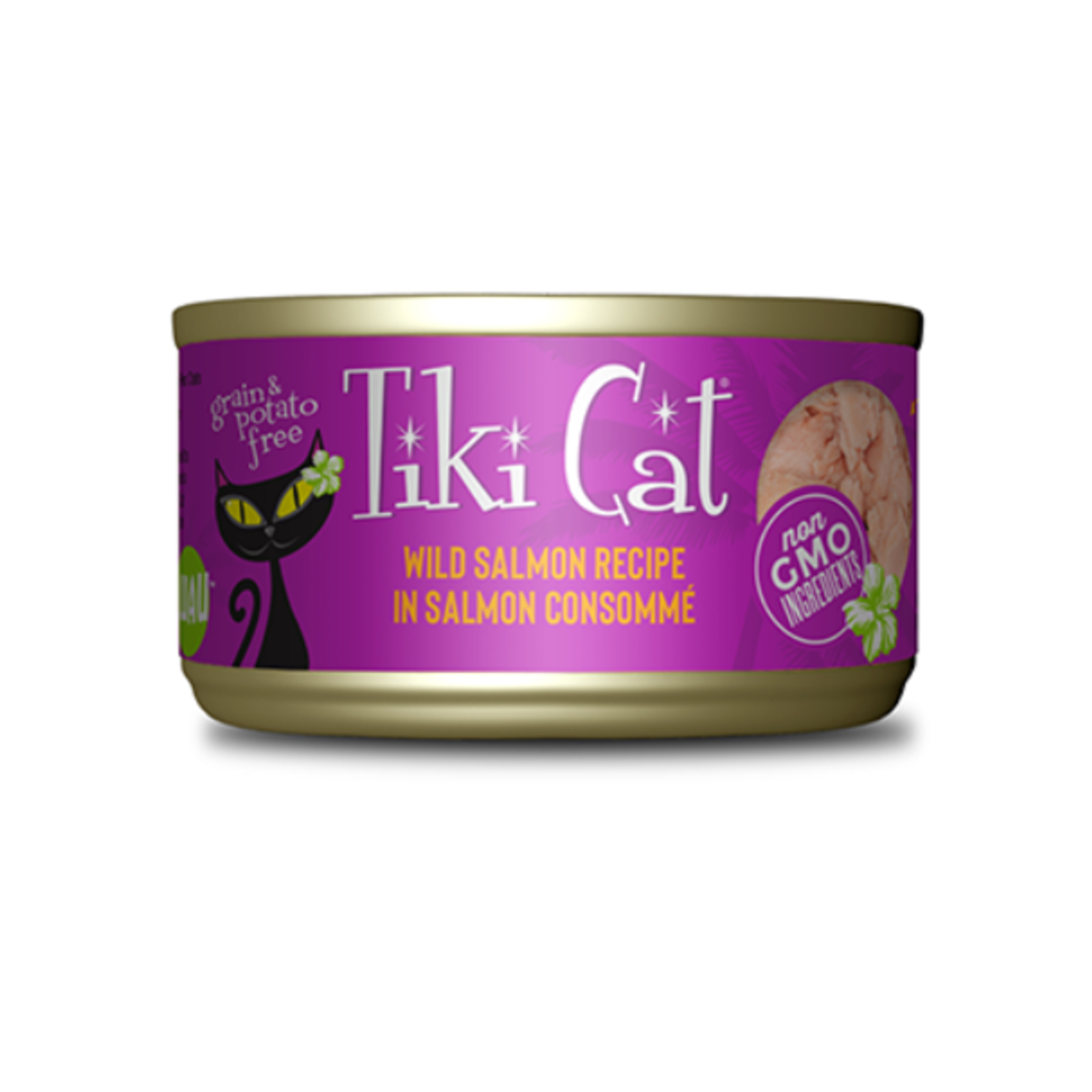 Tiki Cat Wild Salmon recipe in Salmon consommé - 2.8 oz