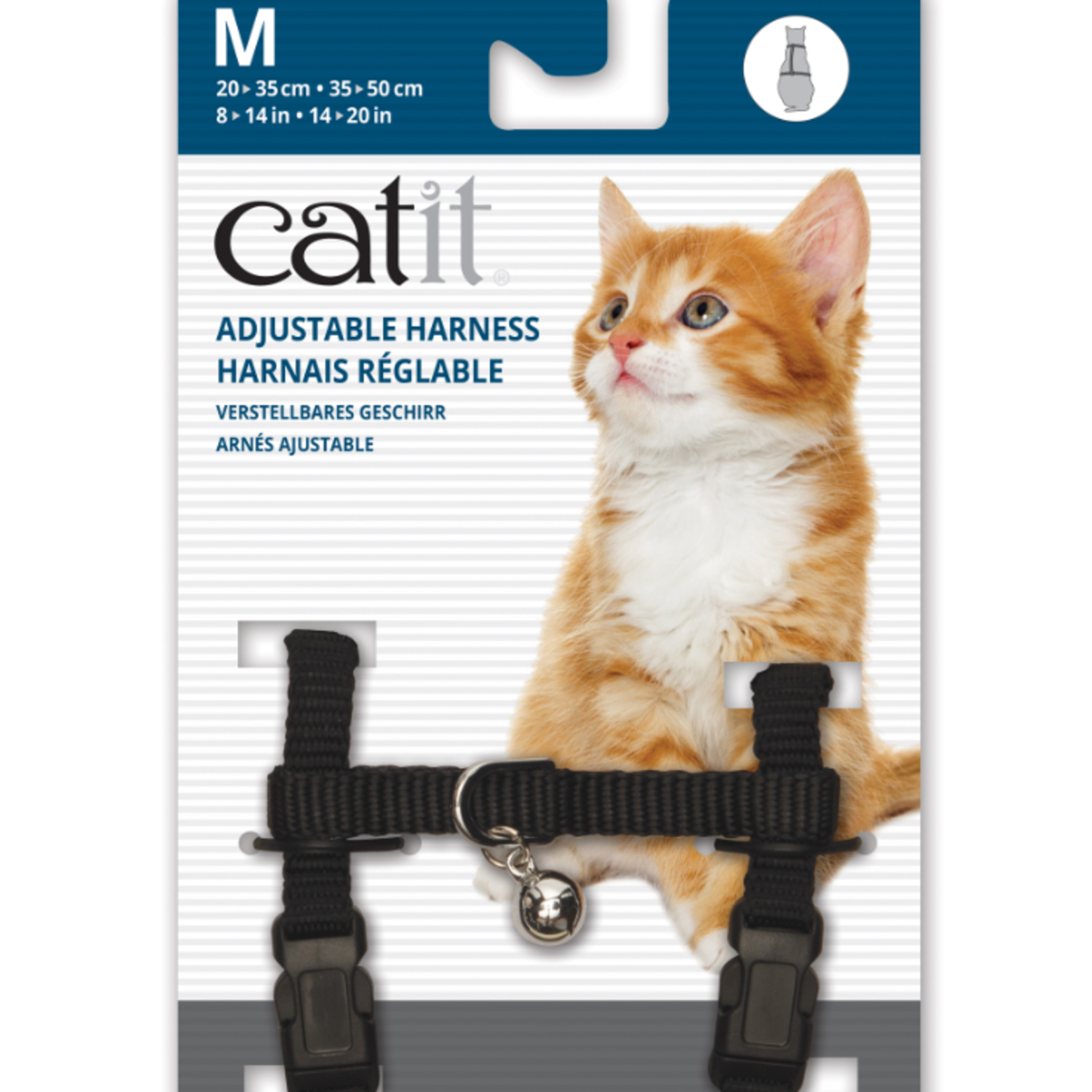Catit Harnais réglable en nylon - Noir