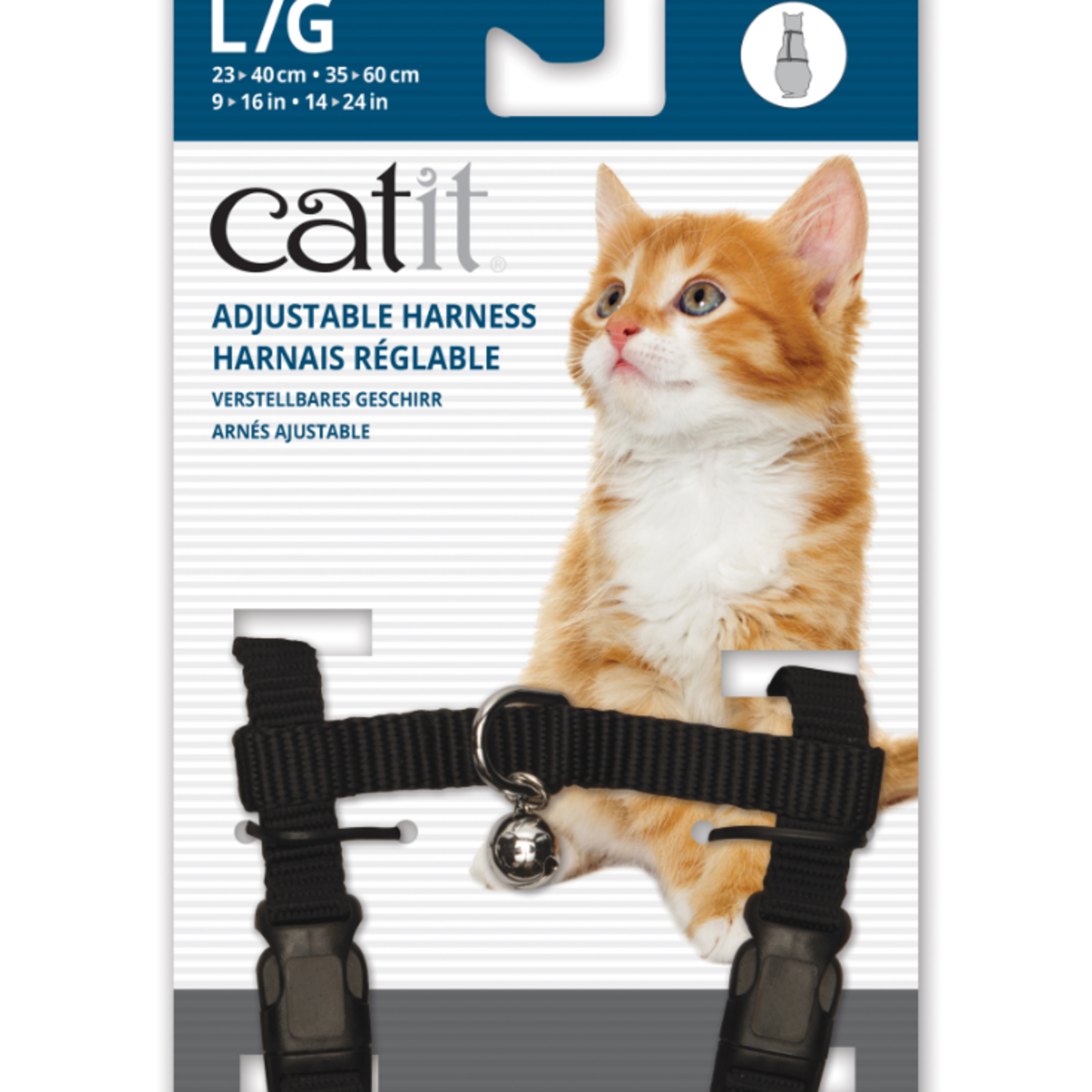Catit Harnais réglable en nylon - Noir