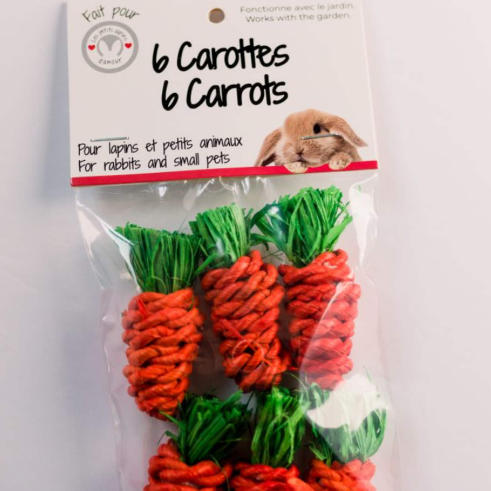 Les Petits Lapins d'Amour Les 6 carottes - 5 cm chacune