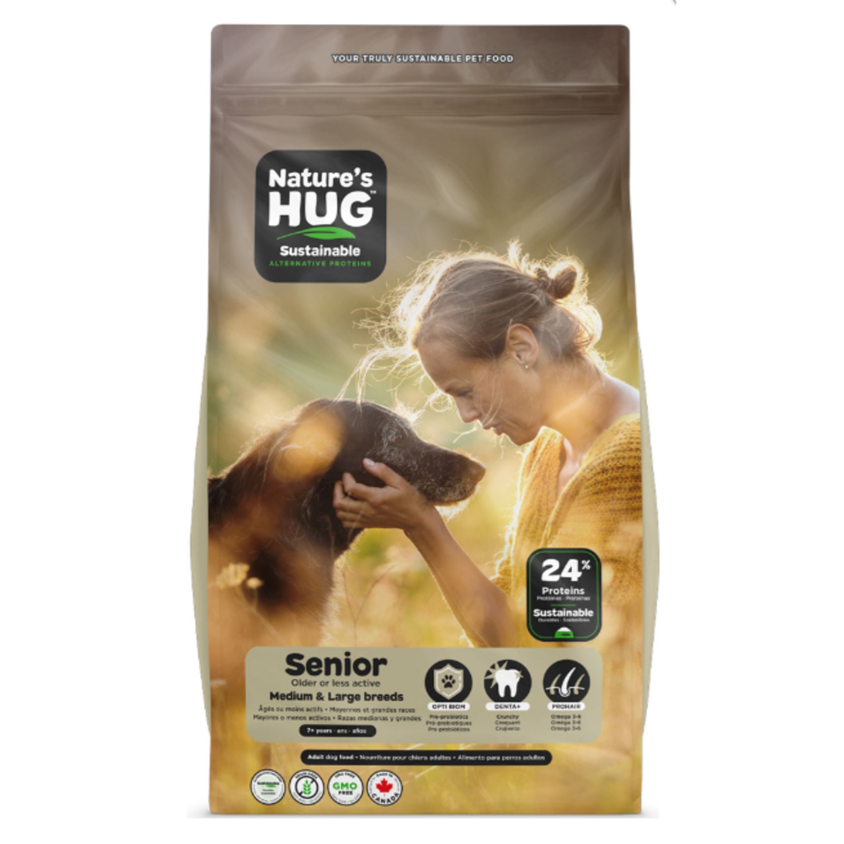 Nature's Hug Moyennes et grandes races - À base de levure sèche – Senior - 20 lbs