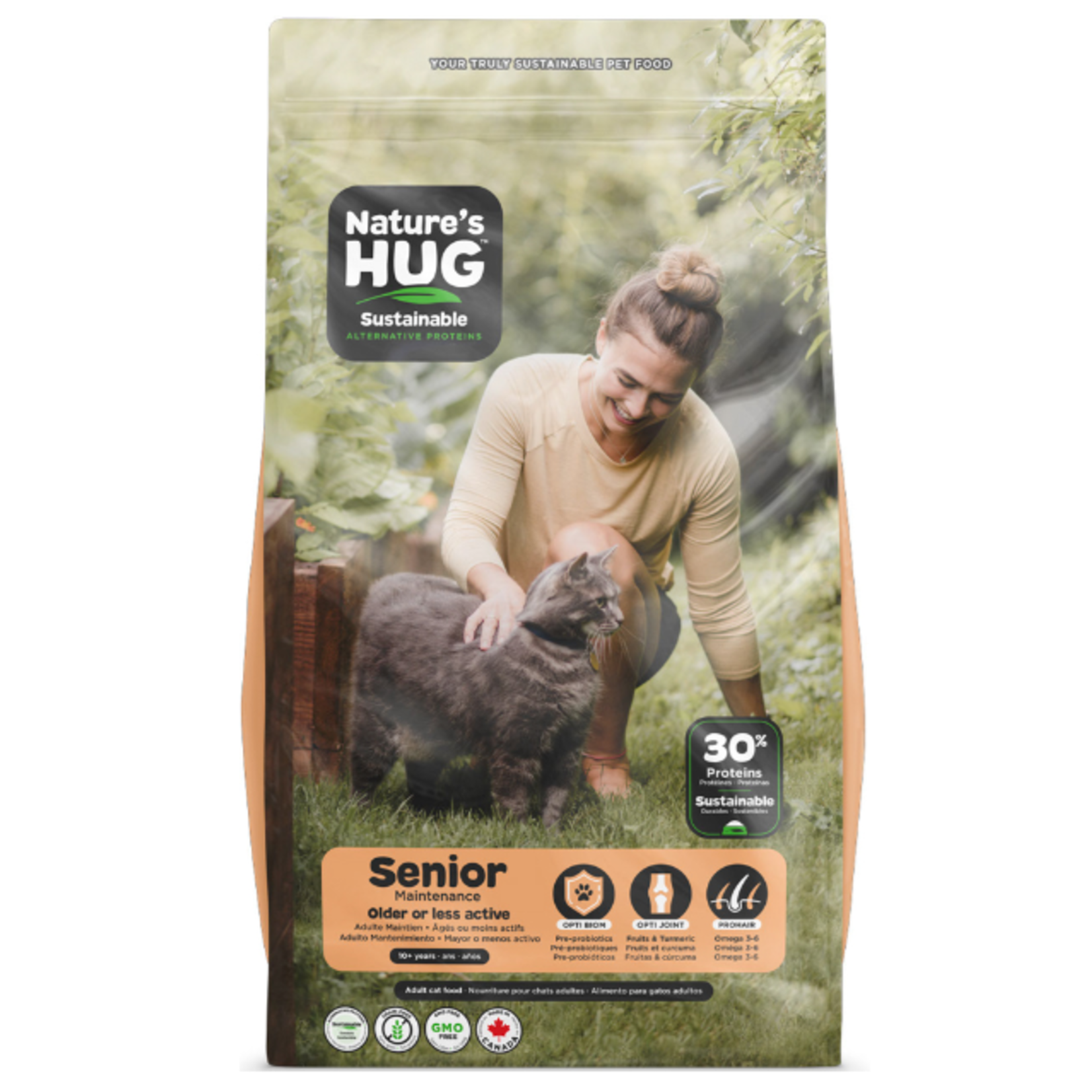 Nature's Hug Chat senior et moins actif - À base de levure sèche - 10 lbs