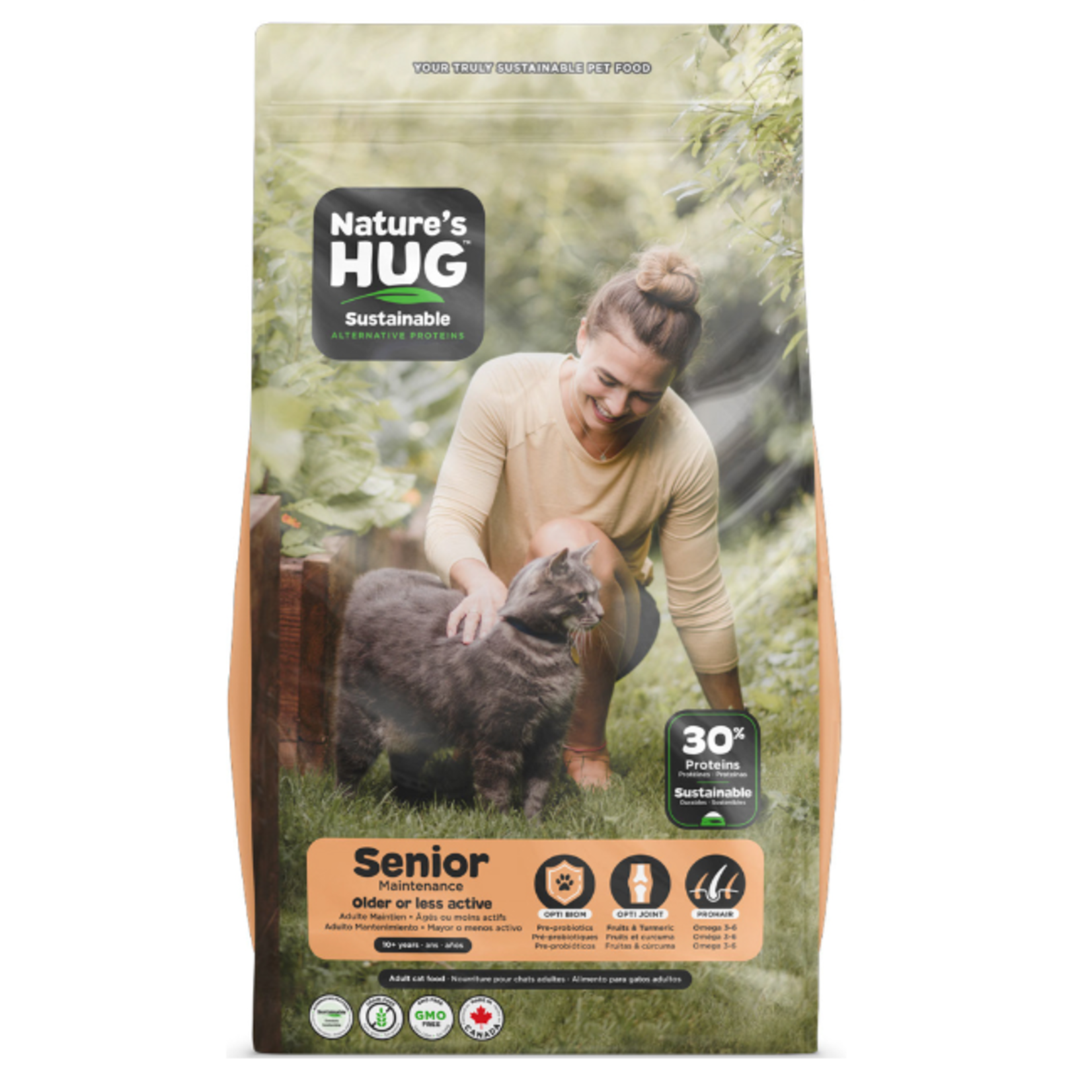 Nature's Hug Senior and less active cat - Yeast based - 4 lbs