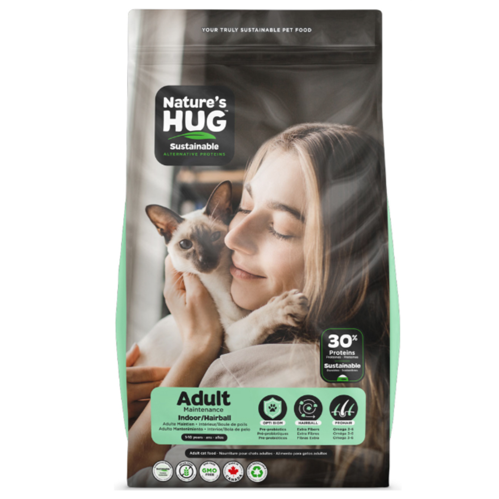 Nature's Hug Indoor Cat - Hairball - Yeast Based - Adult - 10 lbs