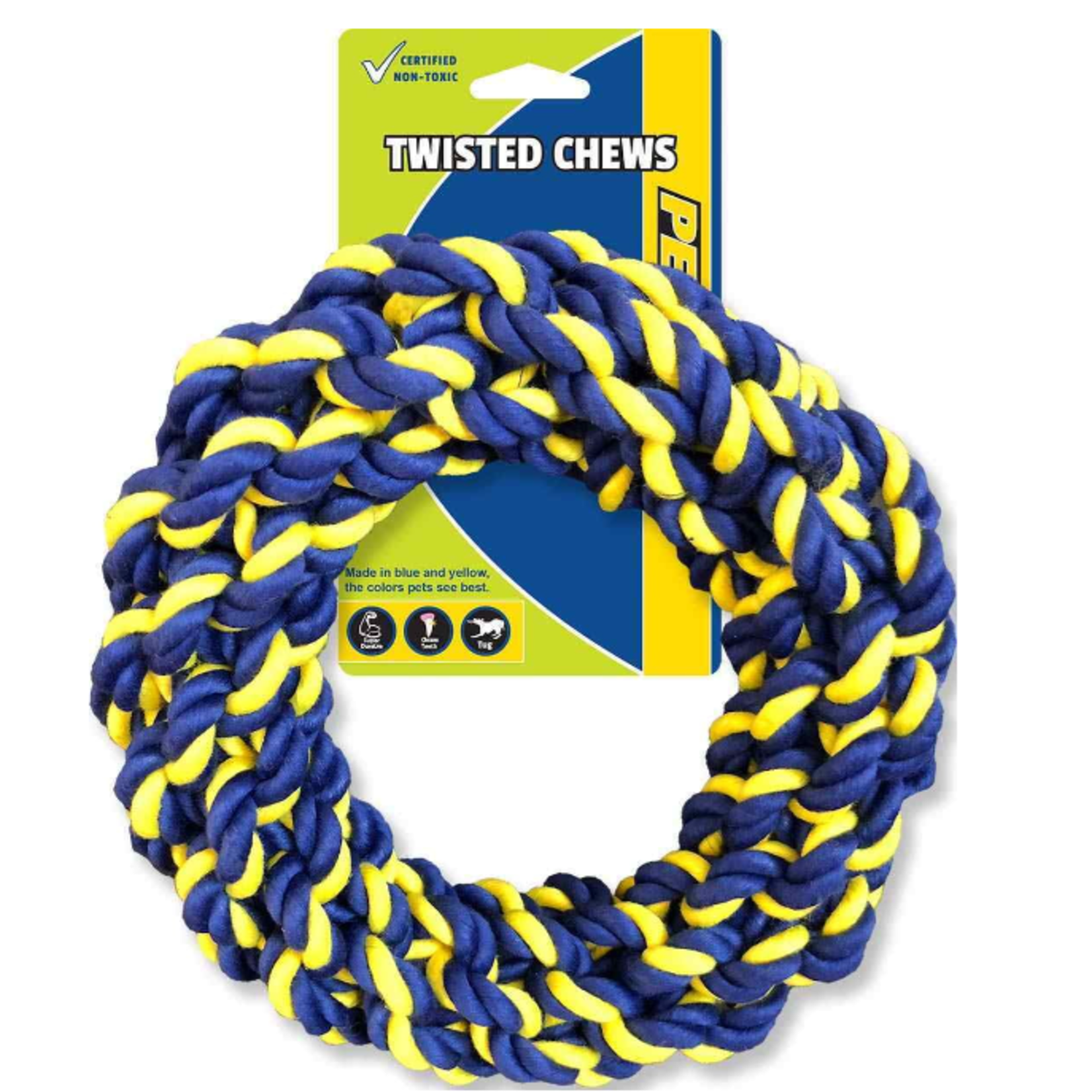 PetSport Anneau en corde de coton tressée - Medium - 7 po