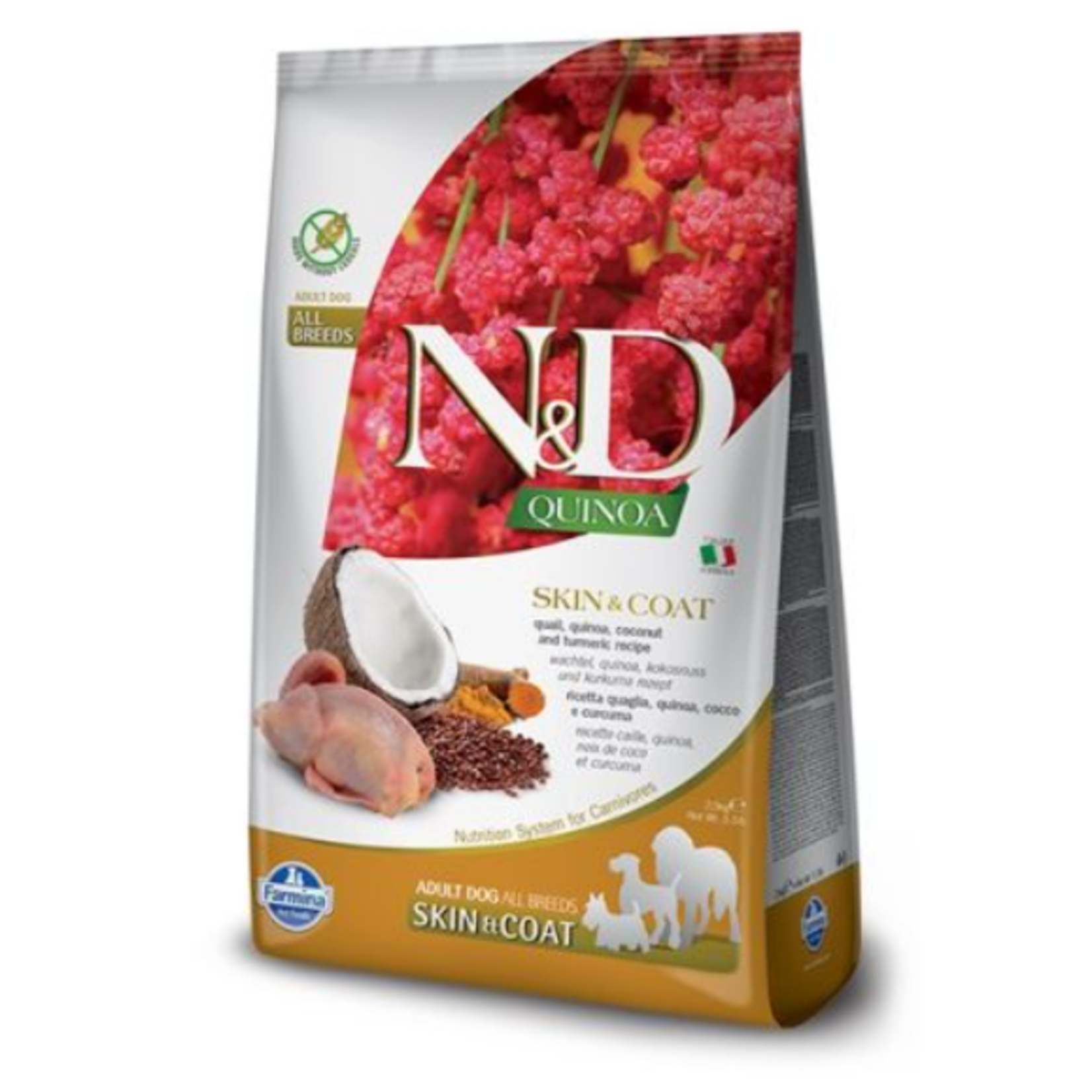 Farmina N&D Quinoa -  Skin and Coat - Quail - G Free - 5.5 lbs