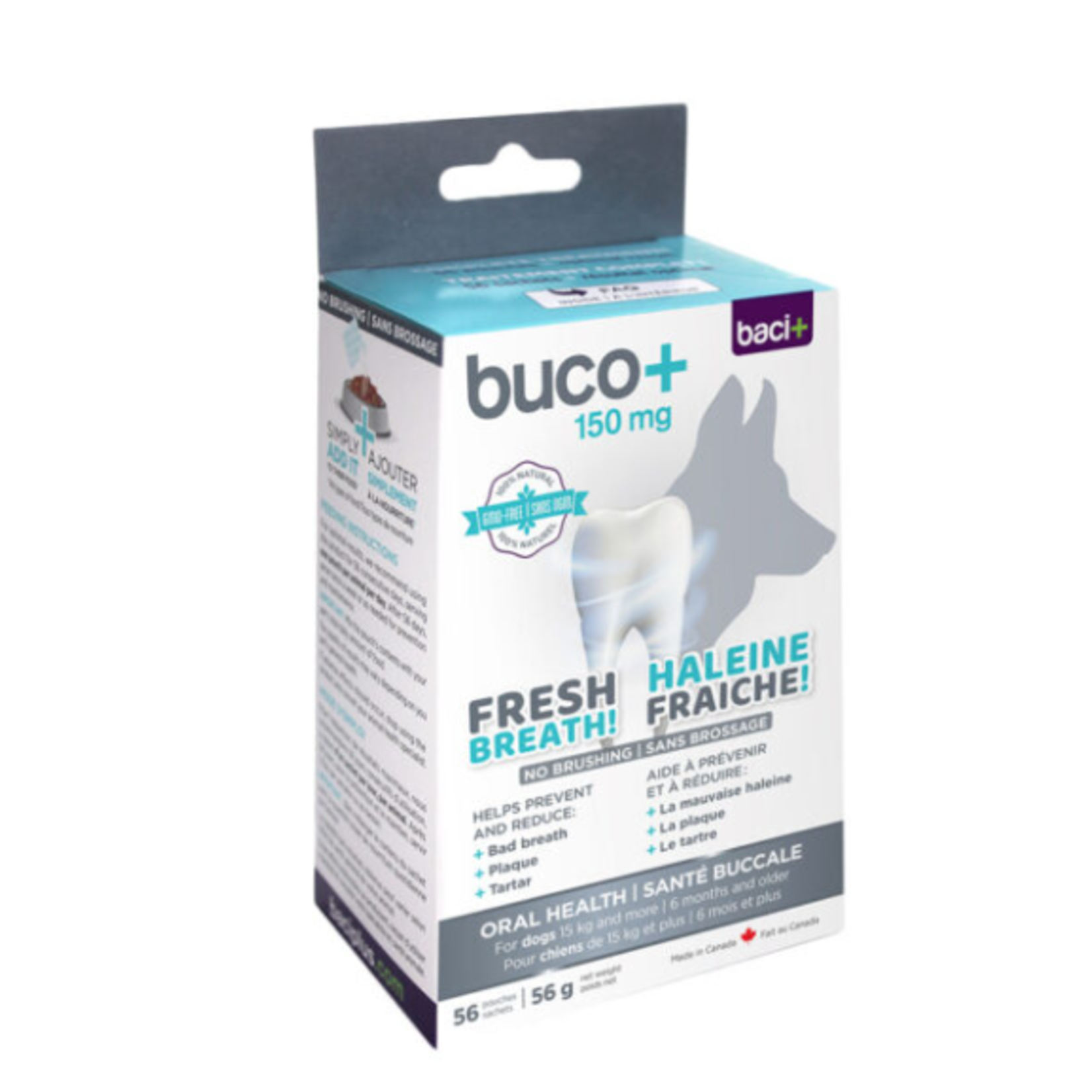 Baci+ Buco+ / Soins dentaires pour chiens et chats 15 kg et plus