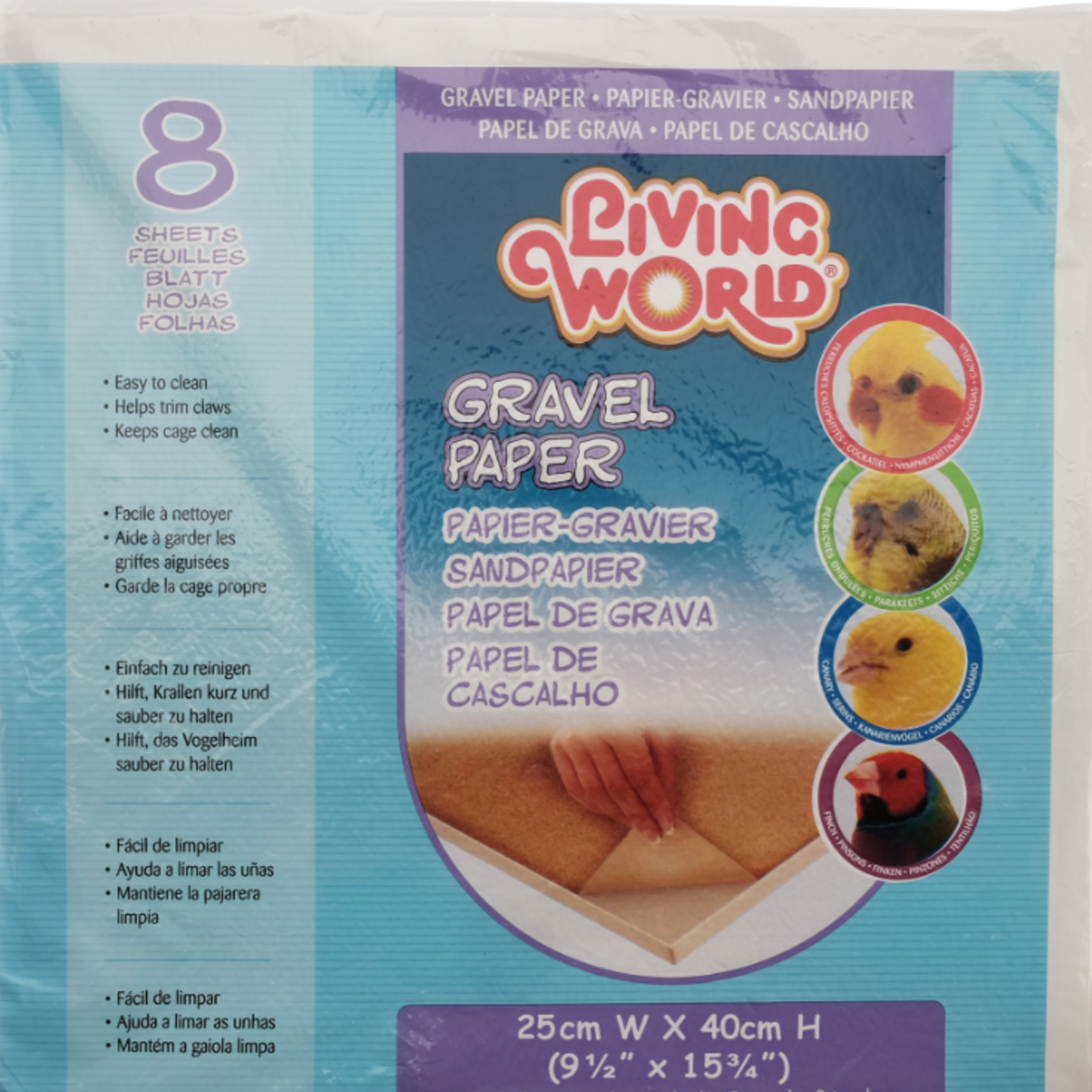 Living World Gravel Paper - Medium - 8 per pack - 9.5 x 15.75 in
