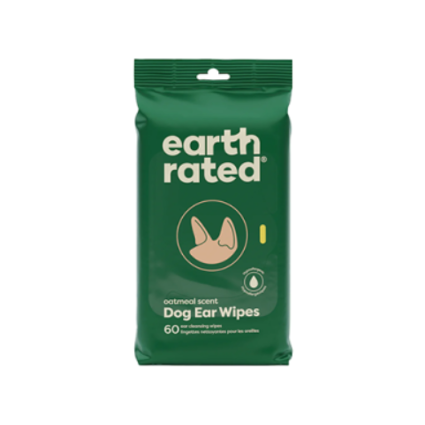 Earth Rated Oatmeal Scent - Dog Ear Cleansing Wipes - 60 units