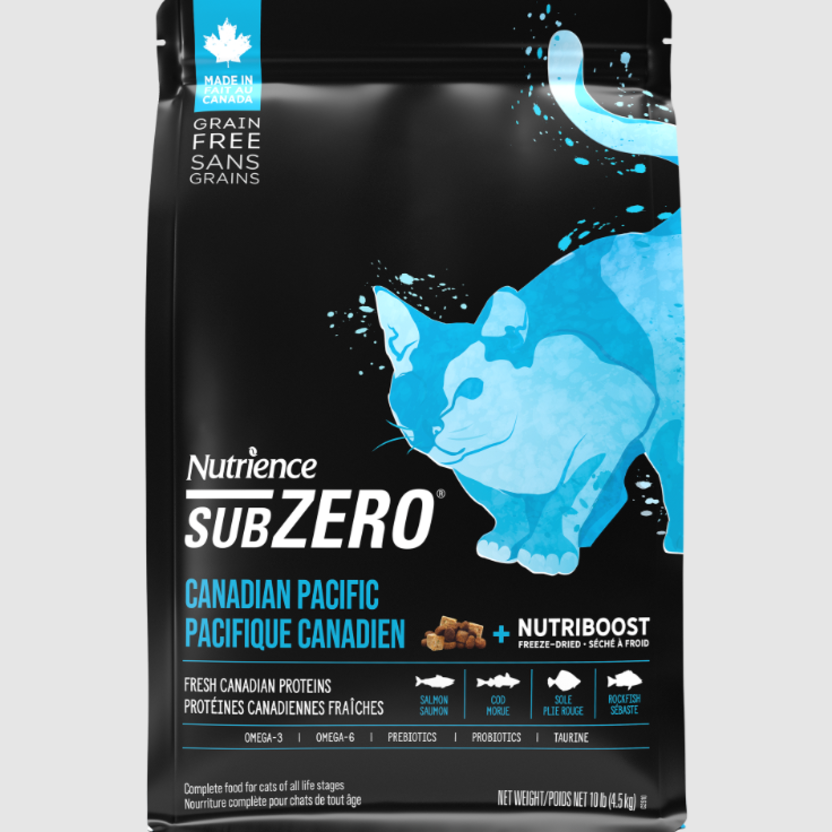 Nutrience SubZero  - Sans G -  Pacifique Canadien - 10 lbs