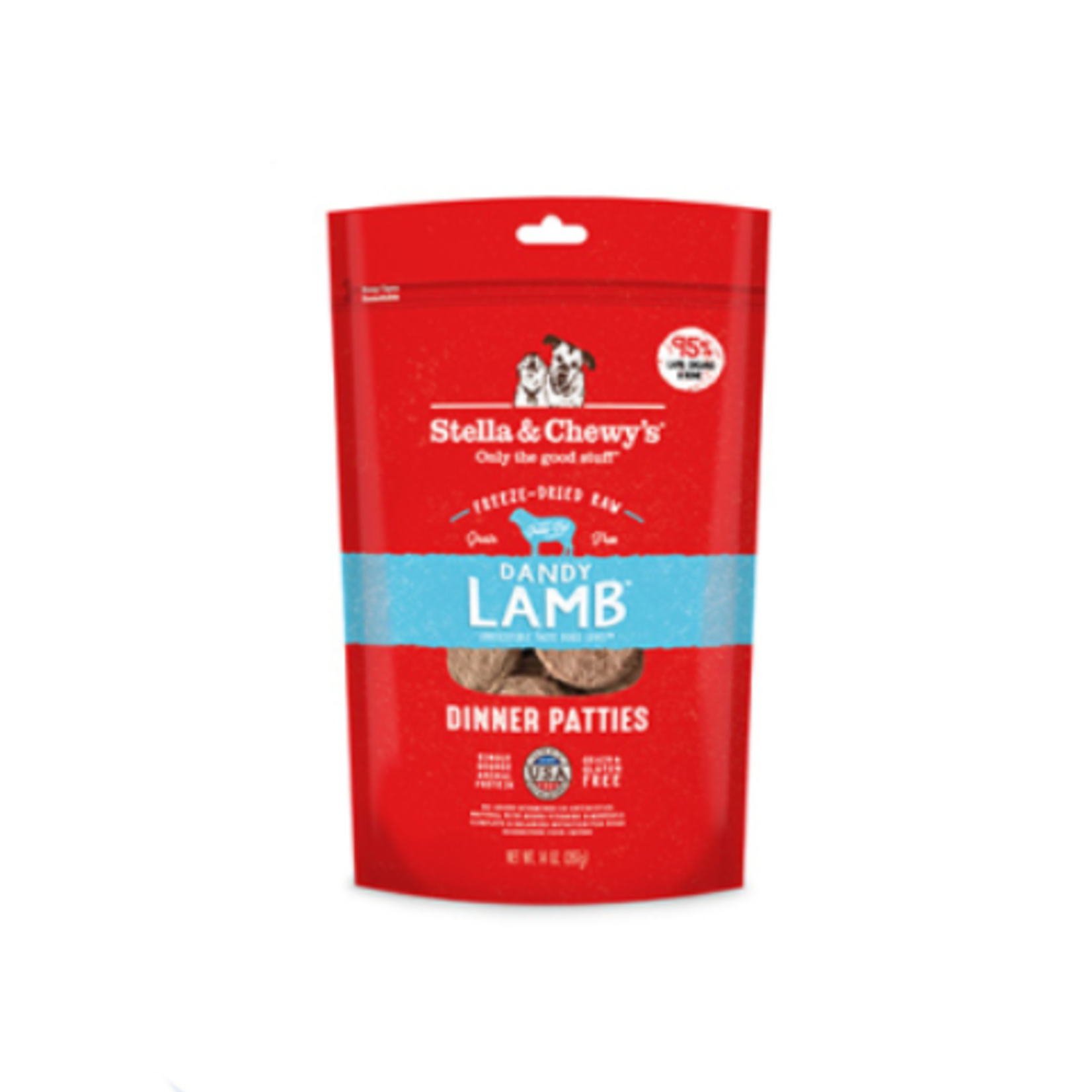 Stella & Chewy s Dandy Lamb -Dinner Patties - Freeze-Dried Raw - 14 oz