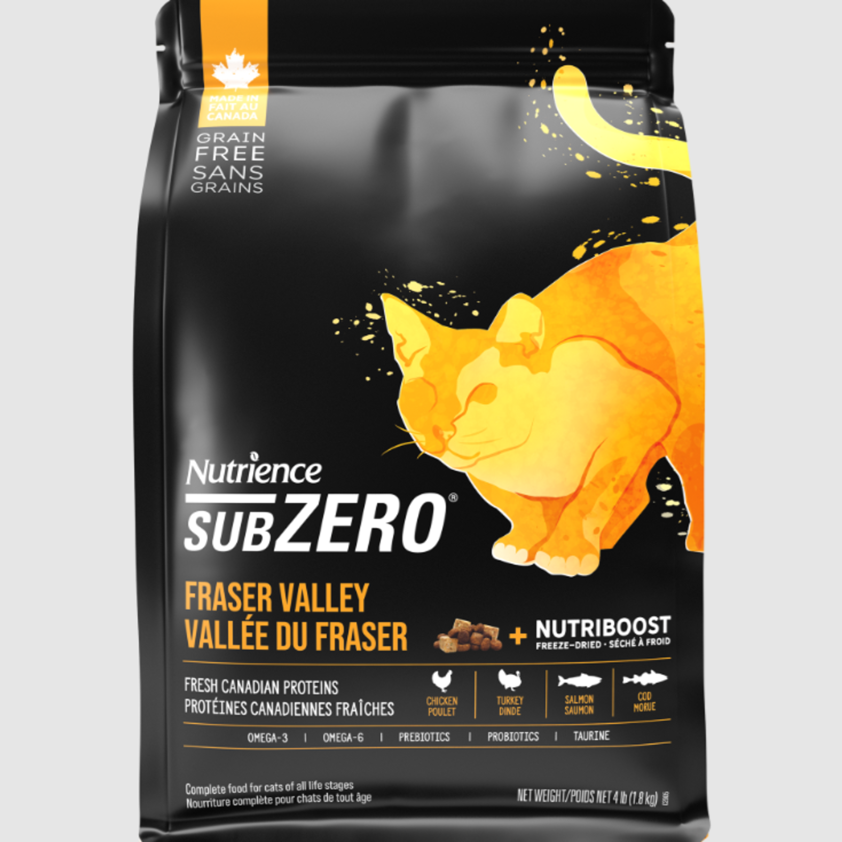 Nutrience SubZero - Chat - Vallée du Fraser - Sans G - 4 lbs
