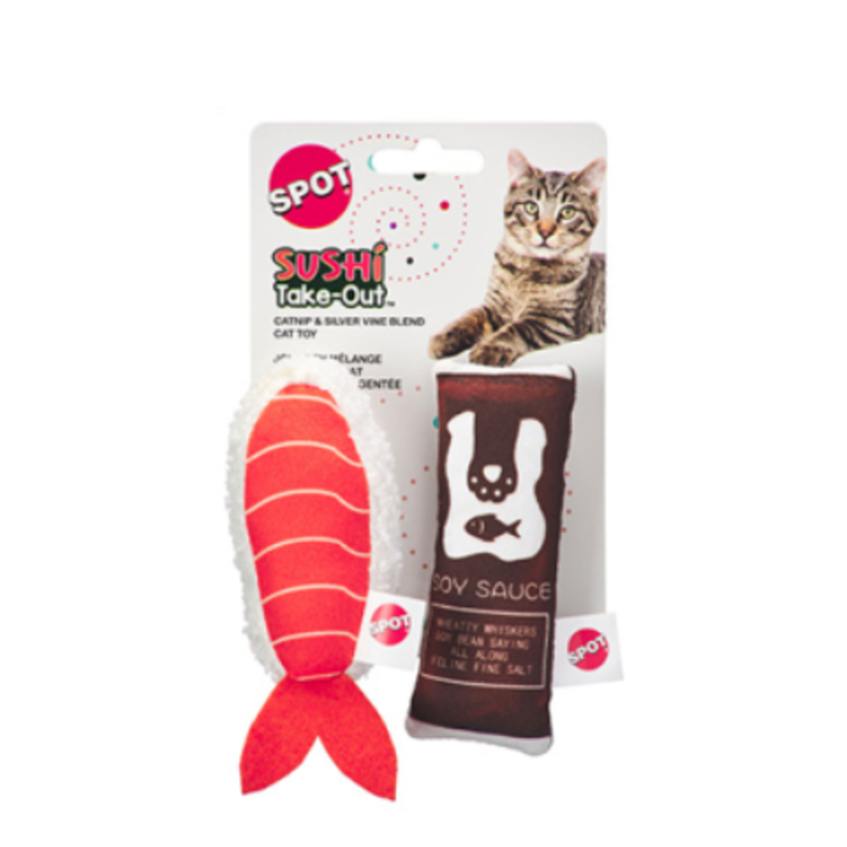 SPOT Sushi Take Out Assorted - Cat Toy - Pack of 2