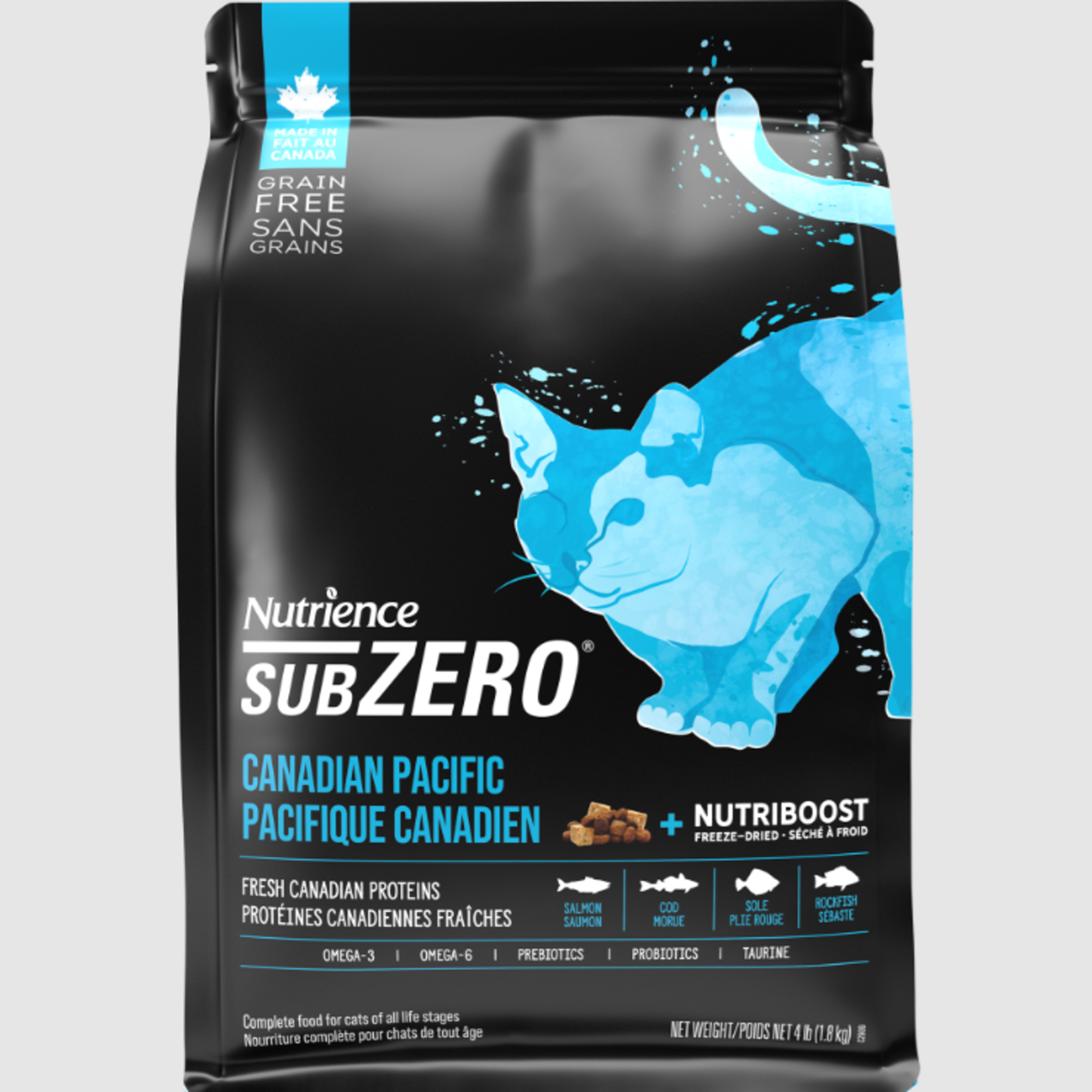 Nutrience SubZero - Canadien Pacifique - Sans G - 4 lbs