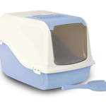 Bergamo Ariel Dome Litter Box - Azure Blue - 57x39x38 cm