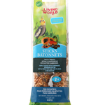 Living World Cockatiel - Bâtonnets - Saveur fruitée - 4 oz - Paquet de 2