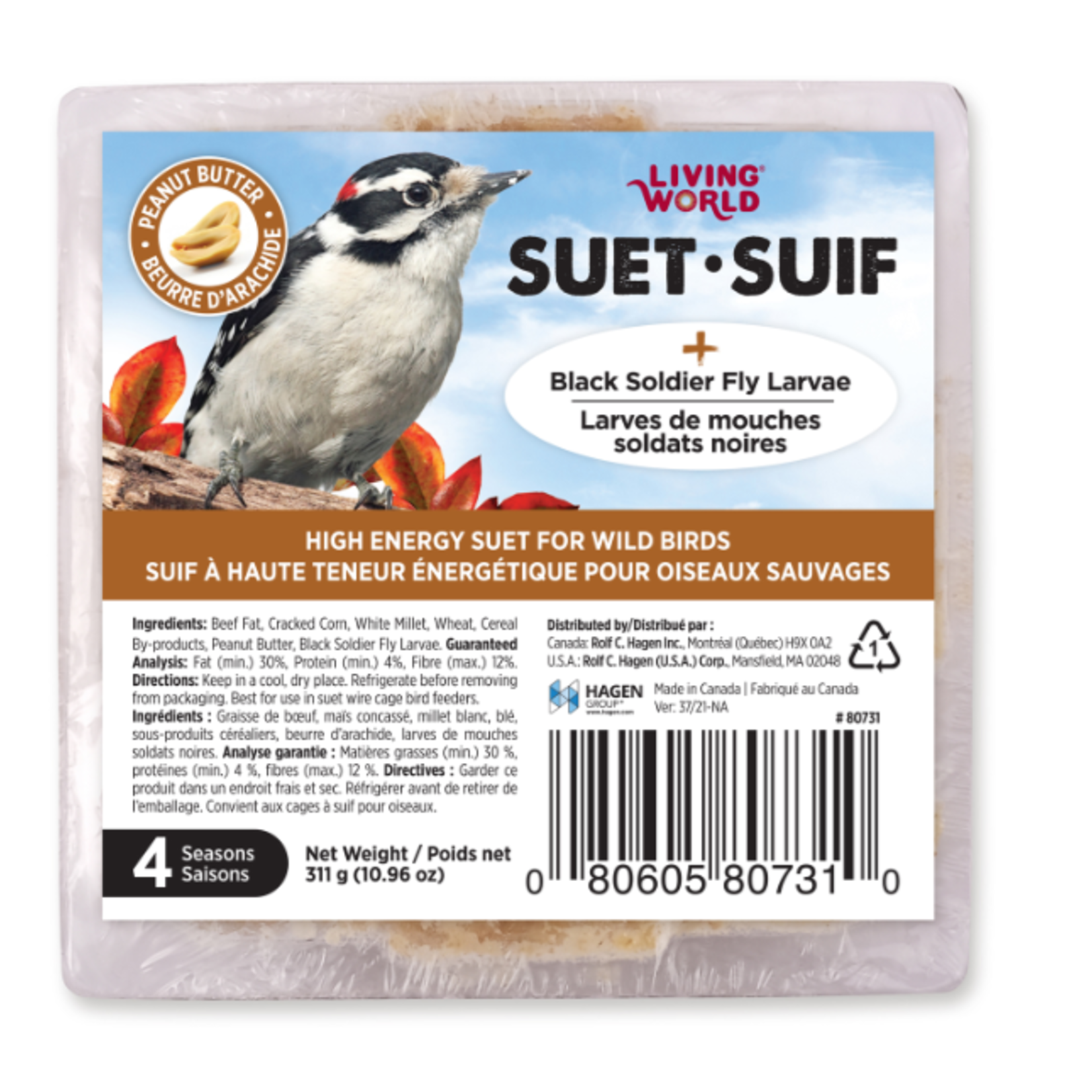 Living World Wild Bird - Suif - Beurre d'arachide - 10.96 oz