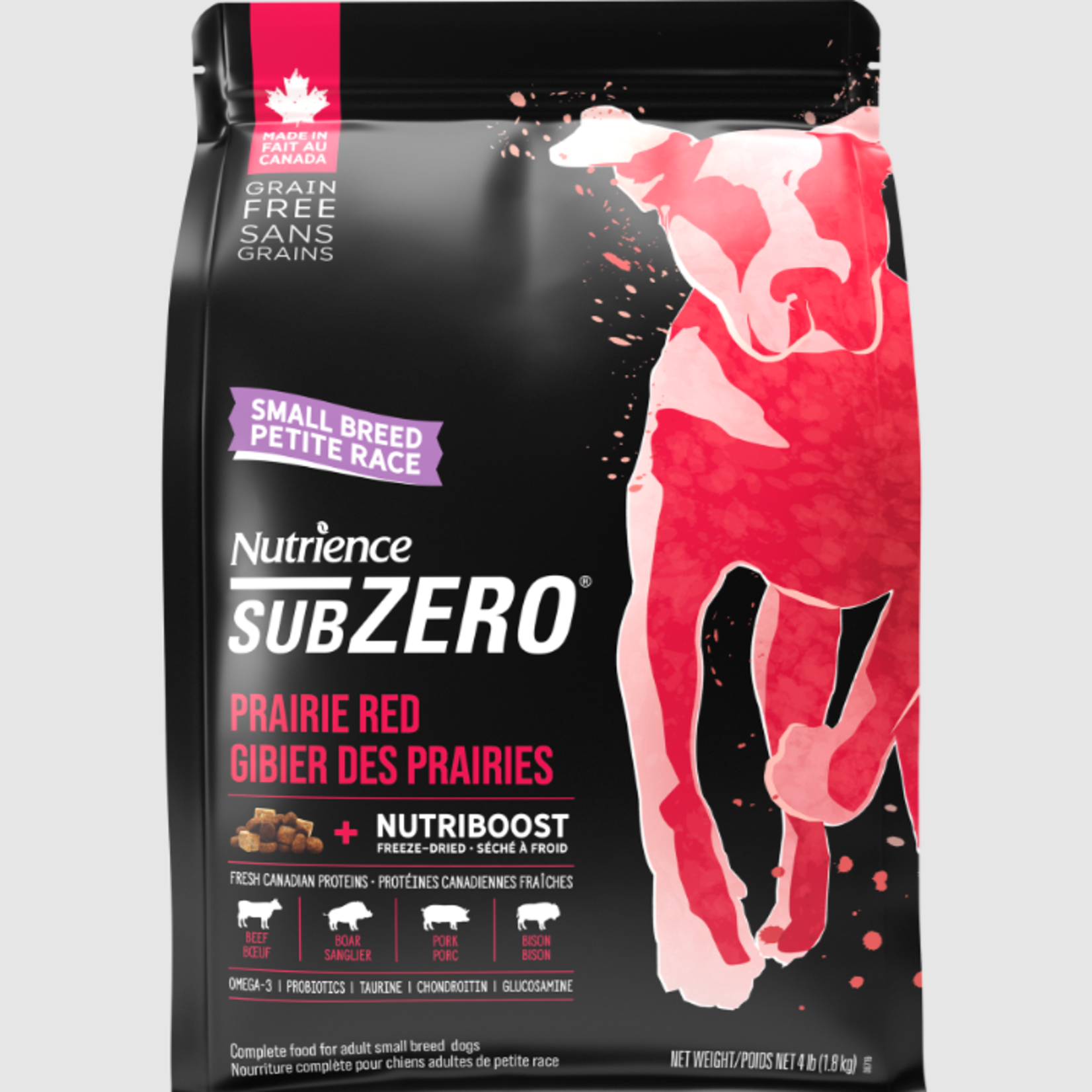 Nutrience SubZero - Petite race - Gibier des prairies- Sans G - 4 lbs