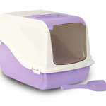 Bergamo Litter Box with Dome - Ariel - Lilac - 57x39x38 cm