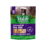 VitaLife Dog Jerky Treats - Sweet Potato & Duck Twists - 400 g