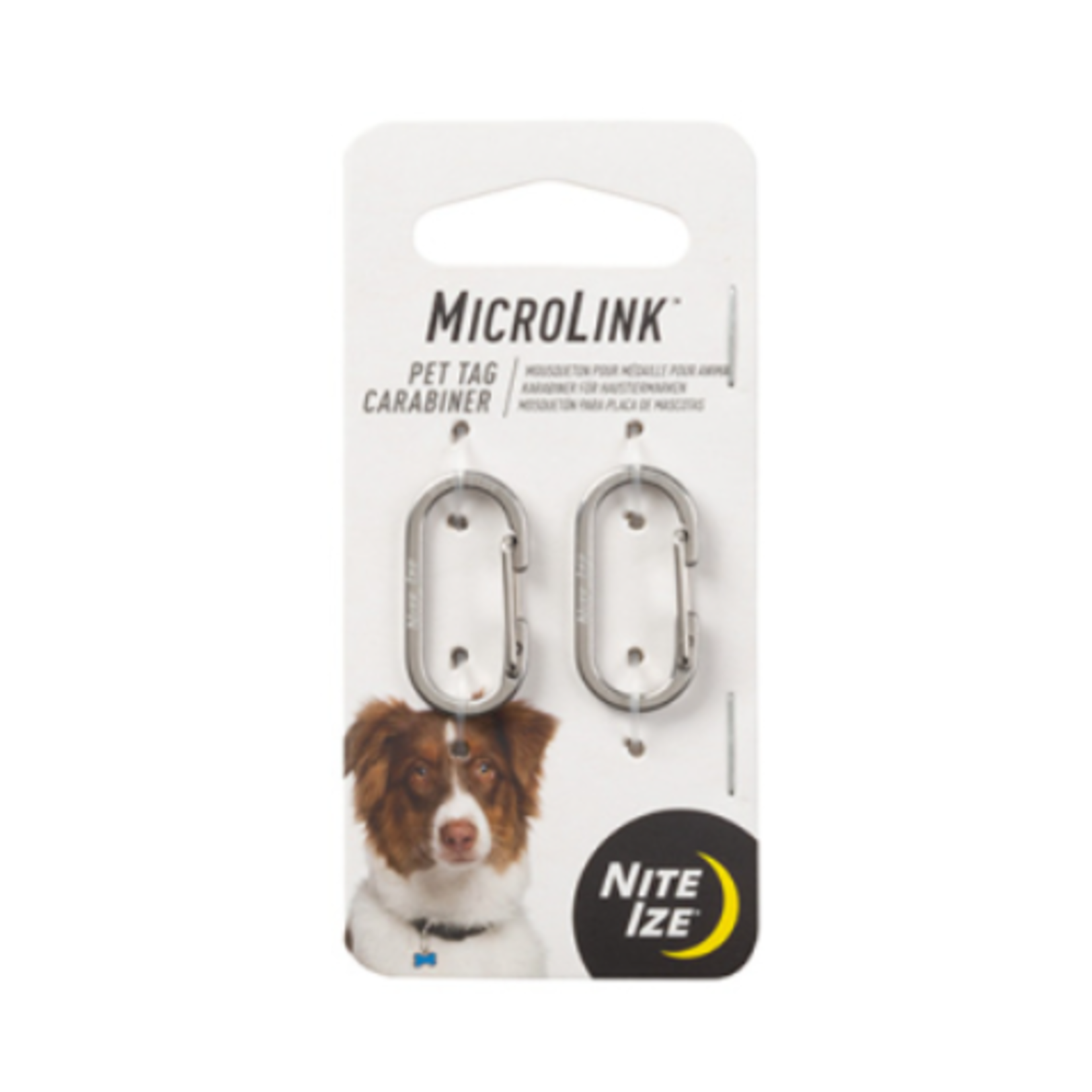 Nite Ize MicroLink - Mousqueton pour médaille d'animal - Lot de 2