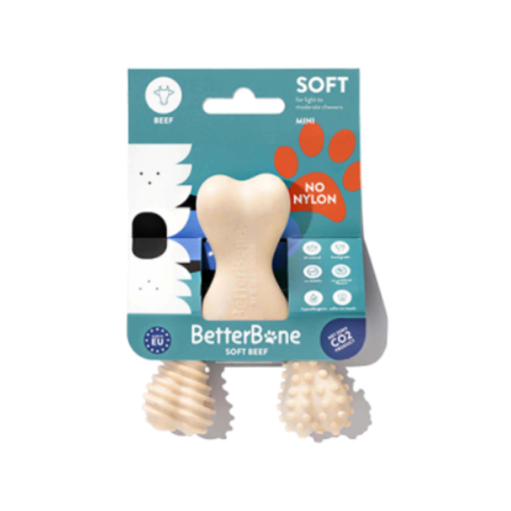 BetterBone Densité douce - Naturel - Saveur bœuf - Pour mâcheurs légers