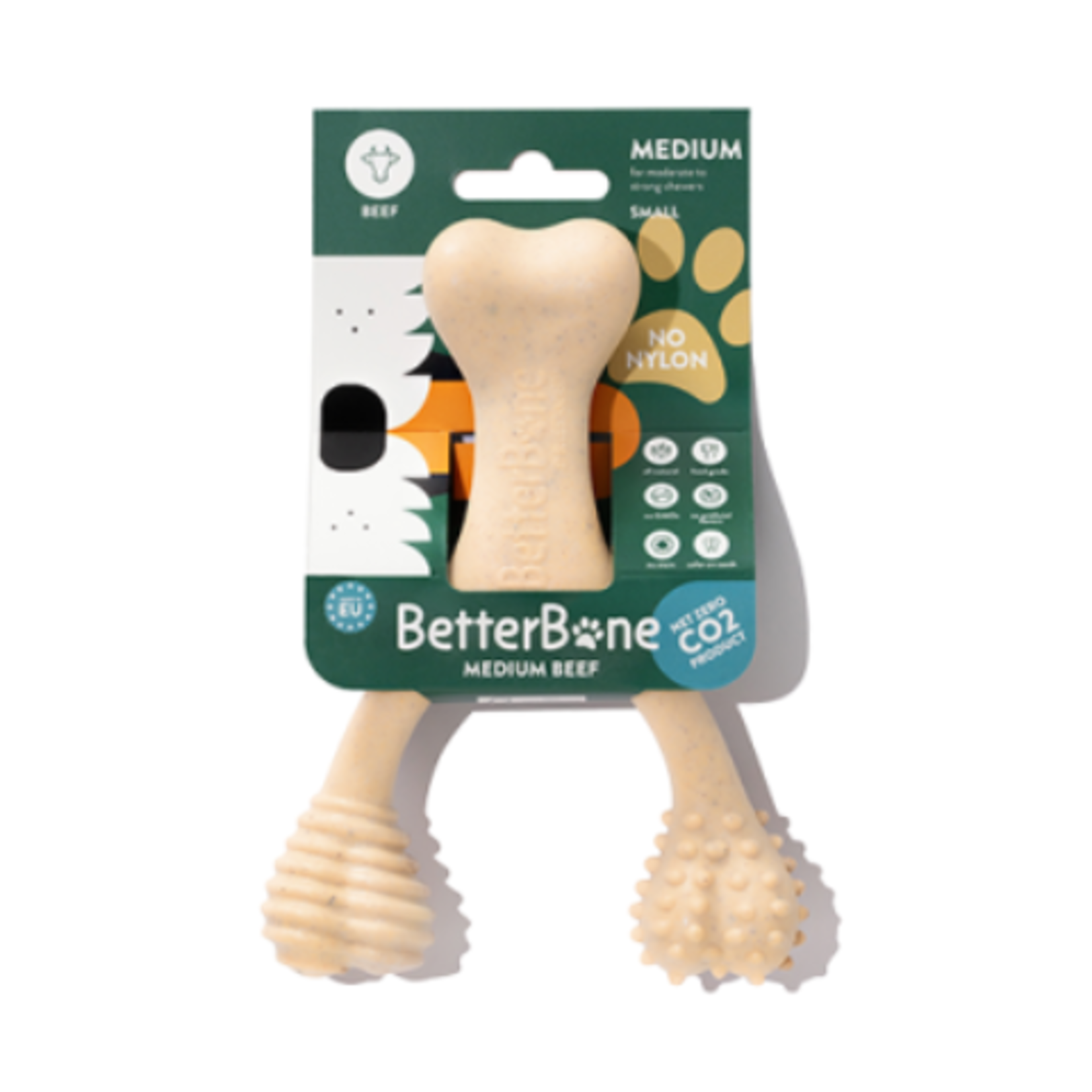 BetterBone Densité moyenne - Naturel - Saveur de bœuf - Pour mâcheurs légers à forts