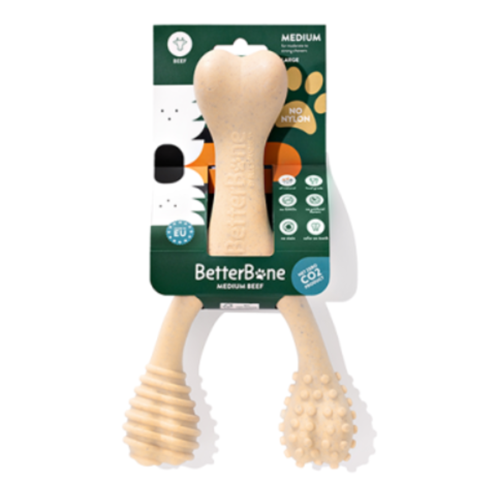 BetterBone Medium Density-  Natural - Beef Flavor - For Light to Strong Chewers