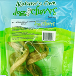 Nature"s own Angus Mix - Spiral Bully Sticks - 4 units - 5 to 7 in