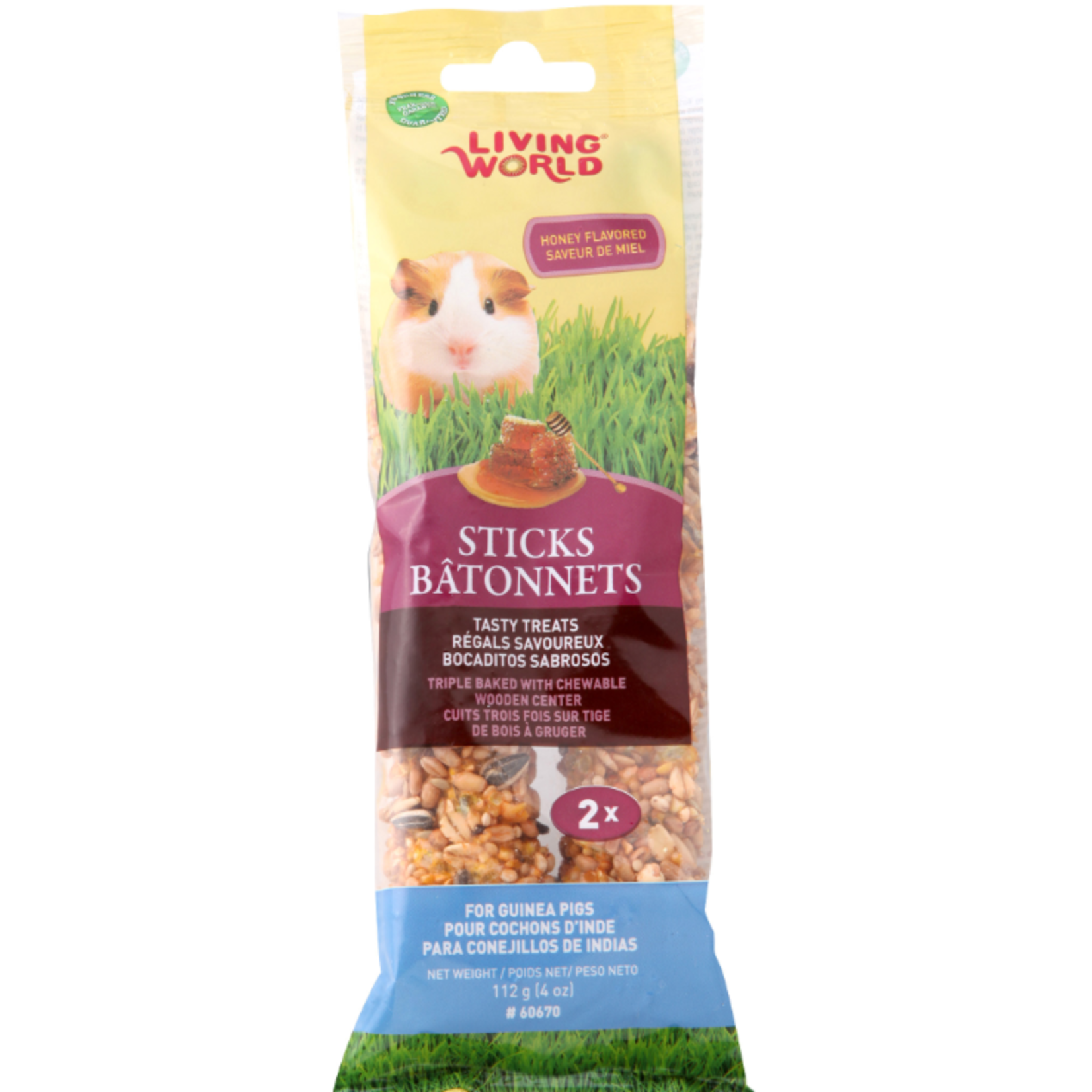 Living World Copy of Guinea Pig Sticks - Vegetable Flavour - Pack of 2 - 112 g