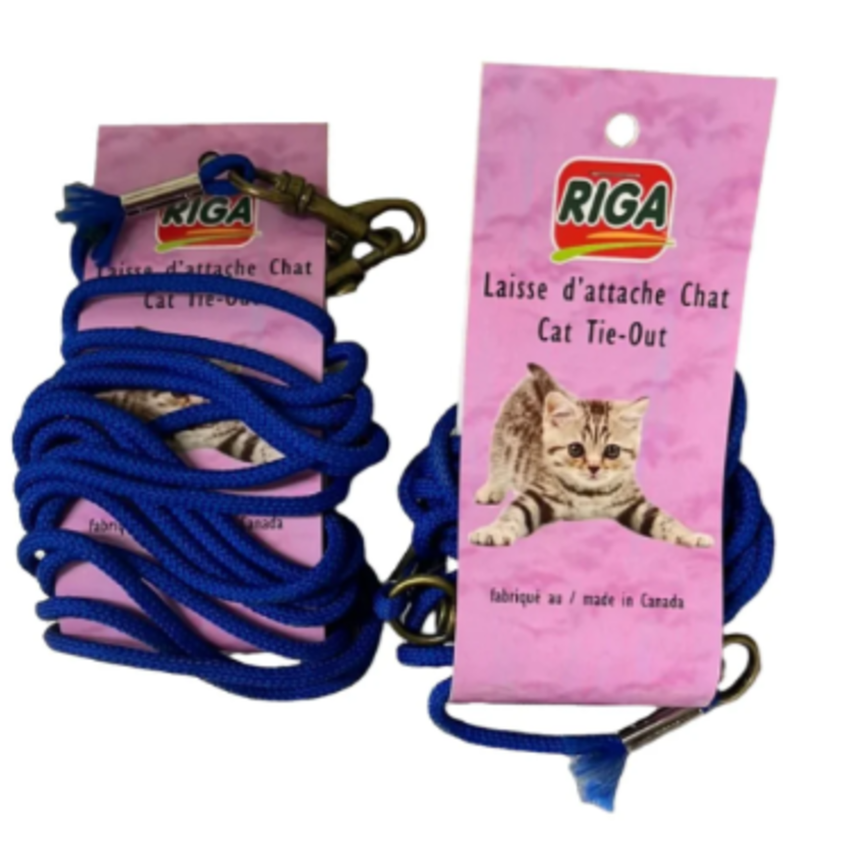 RIGA Laisse d'attache - chat - 6 m - Noir