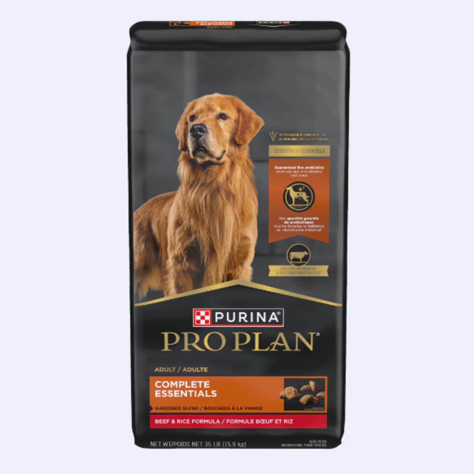 Purina Pro Plan - Adult - Complete Essentials Shredded Blend - Beef & Rice - 35 lbs